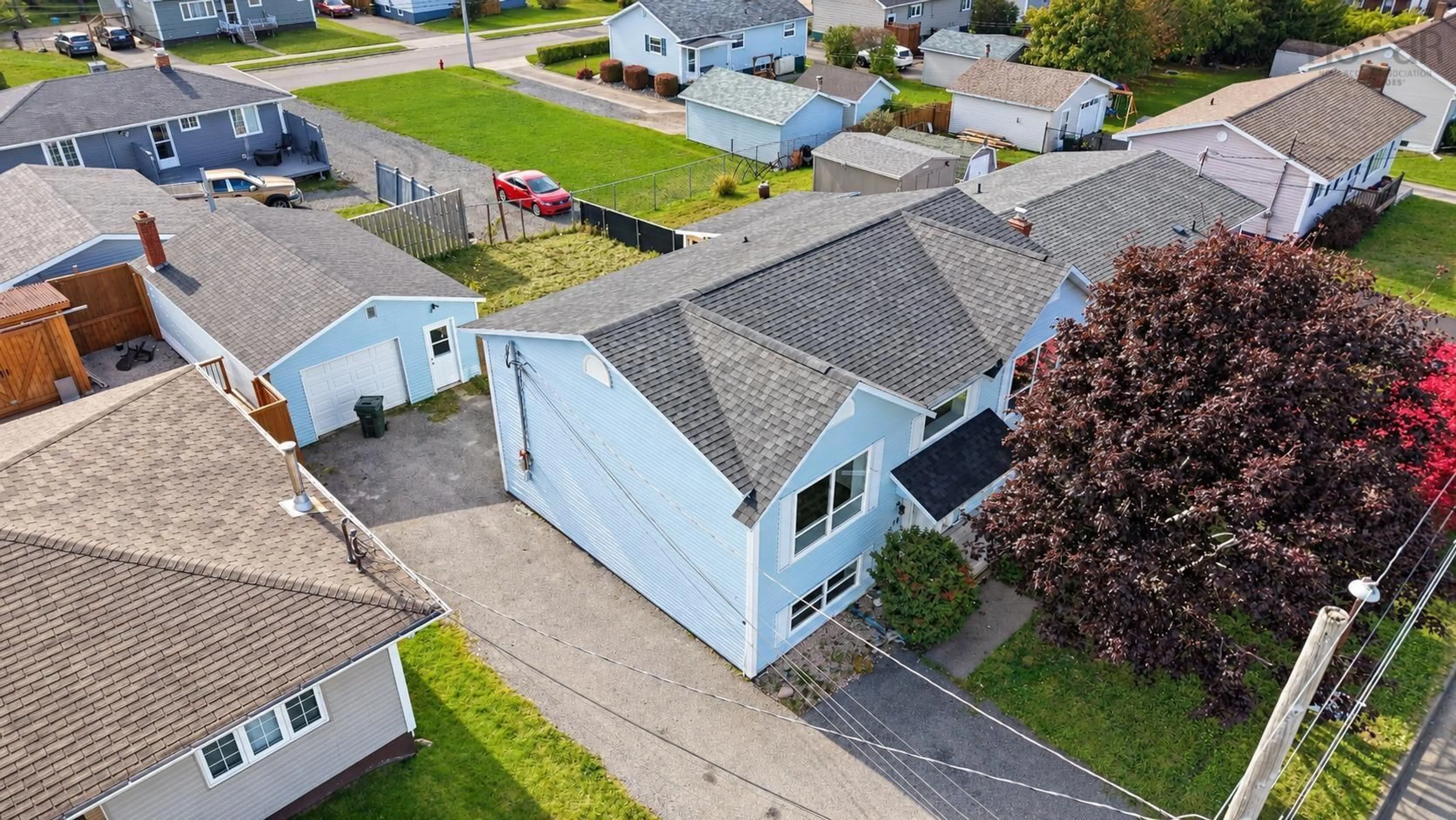 A pic from outside/outdoor area/front of a property/back of a property/a pic from drone, street for 14 Crescent Dr, Glace Bay Nova Scotia B1A 2J4