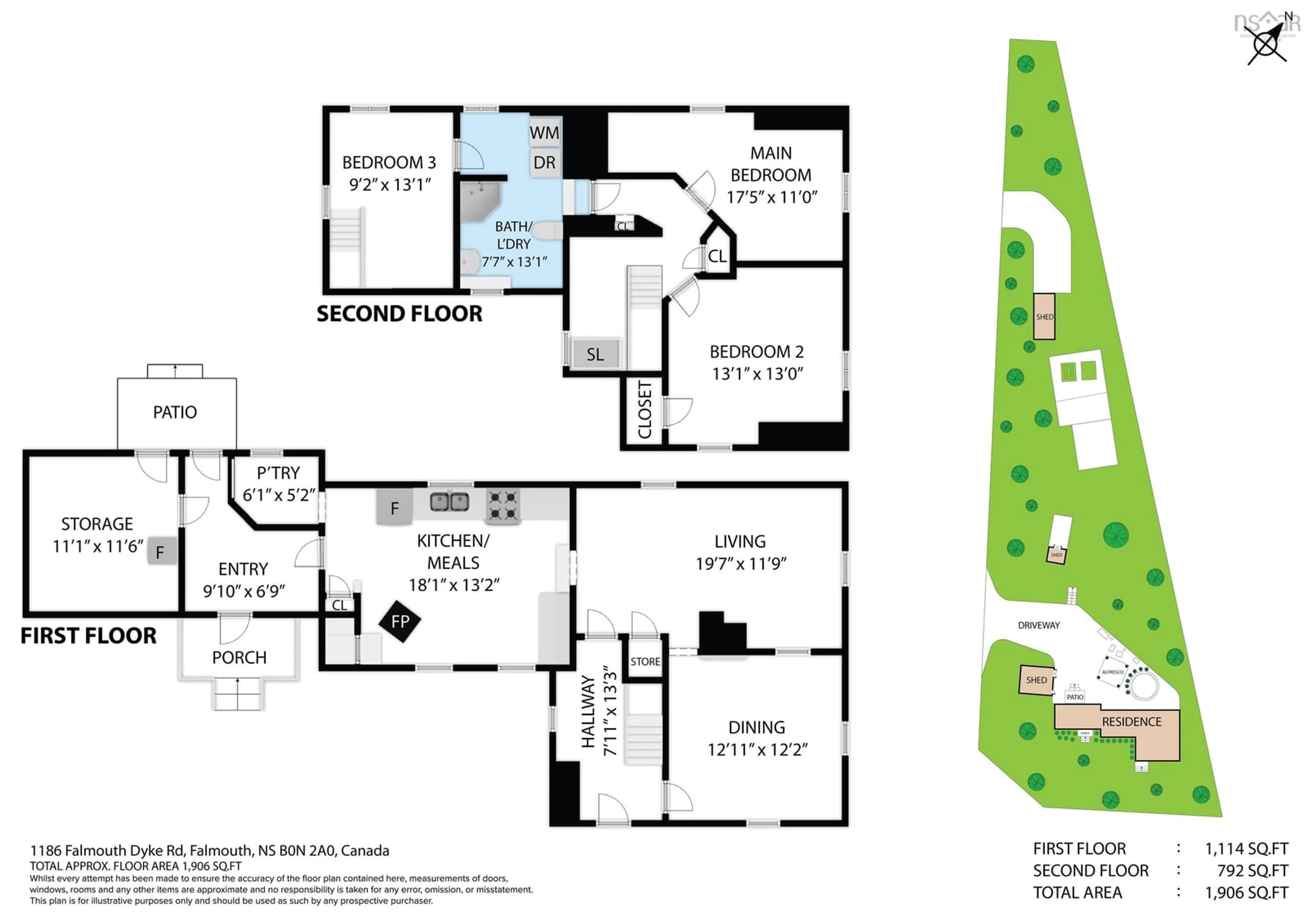 Floor plan for 1186 Falmouth Dyke Rd, Falmouth Nova Scotia B0P 1P0