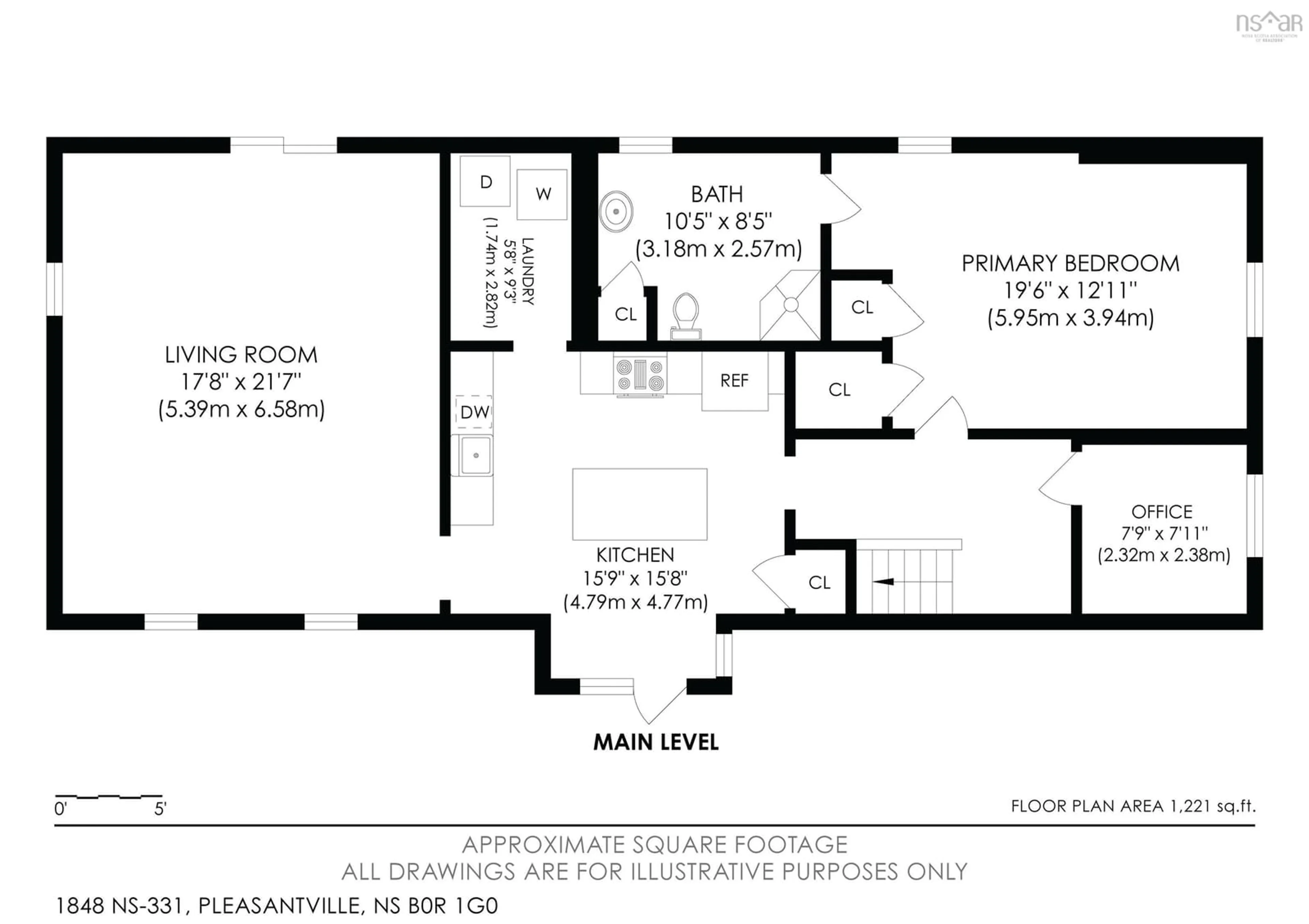 Floor plan for 1848 Highway 331, West Lahave Nova Scotia B0R 1G0
