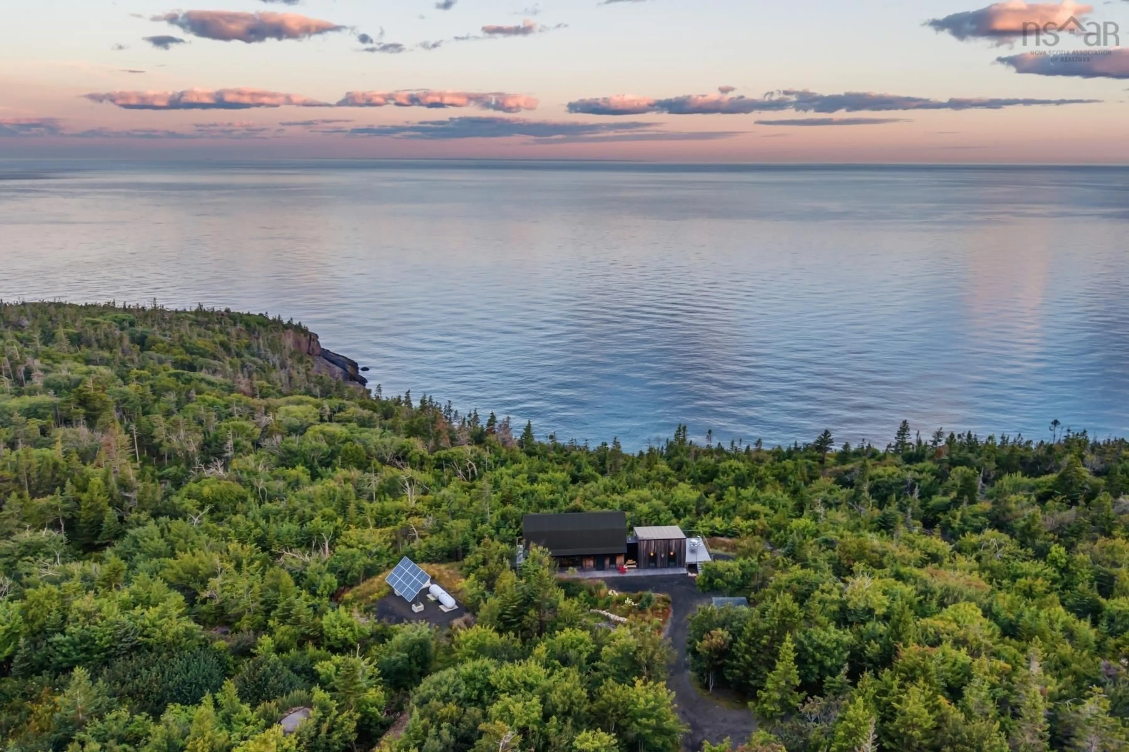 A pic from outside/outdoor area/front of a property/back of a property/a pic from drone, water/lake/river/ocean view for 6941 217 Hwy, Lake Midway Nova Scotia B0V 1A0