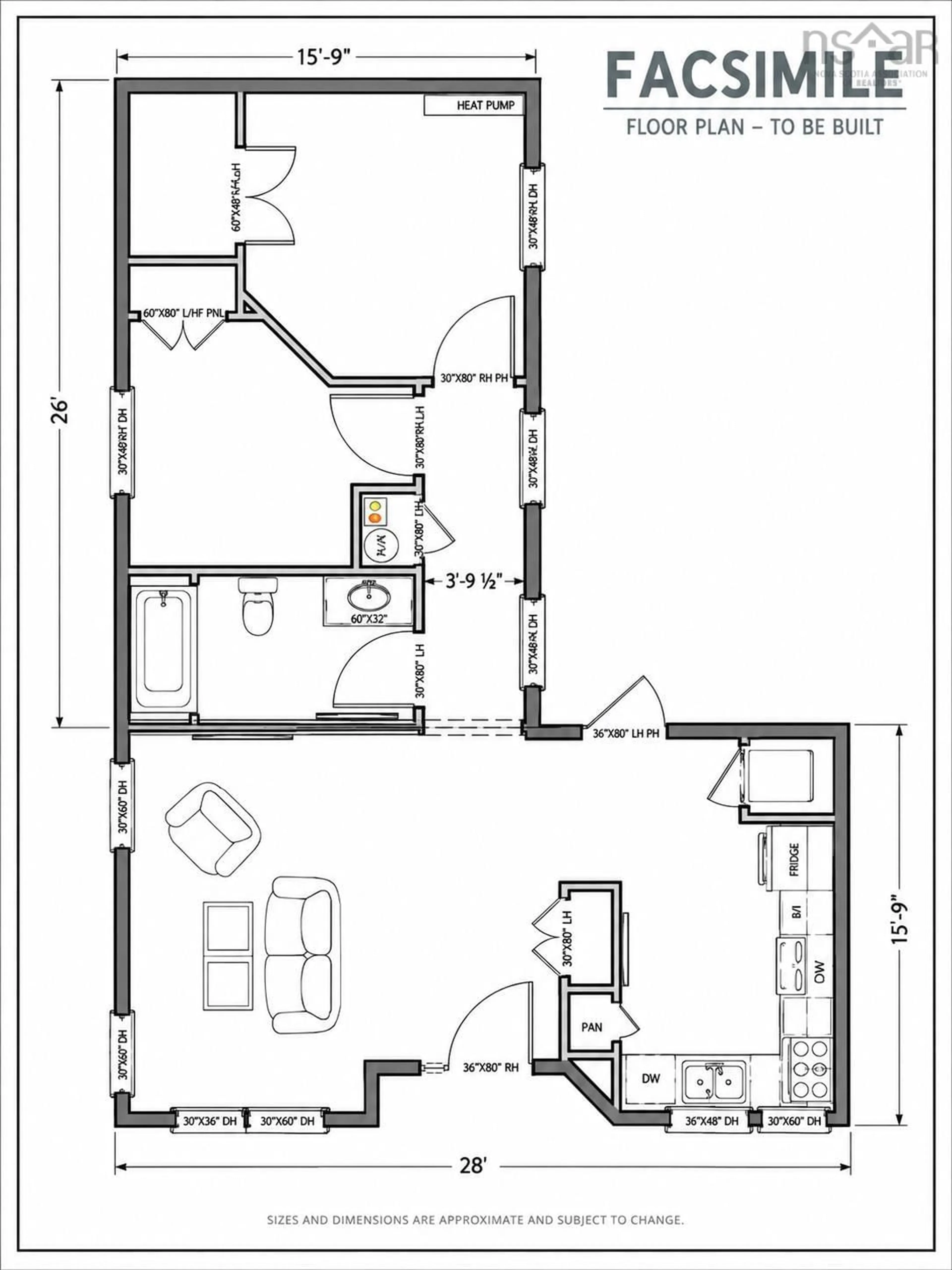 Floor plan for Lot 14 & Lot B North Uniacke Lake Rd, Mount Uniacke Nova Scotia B0N 1Z0