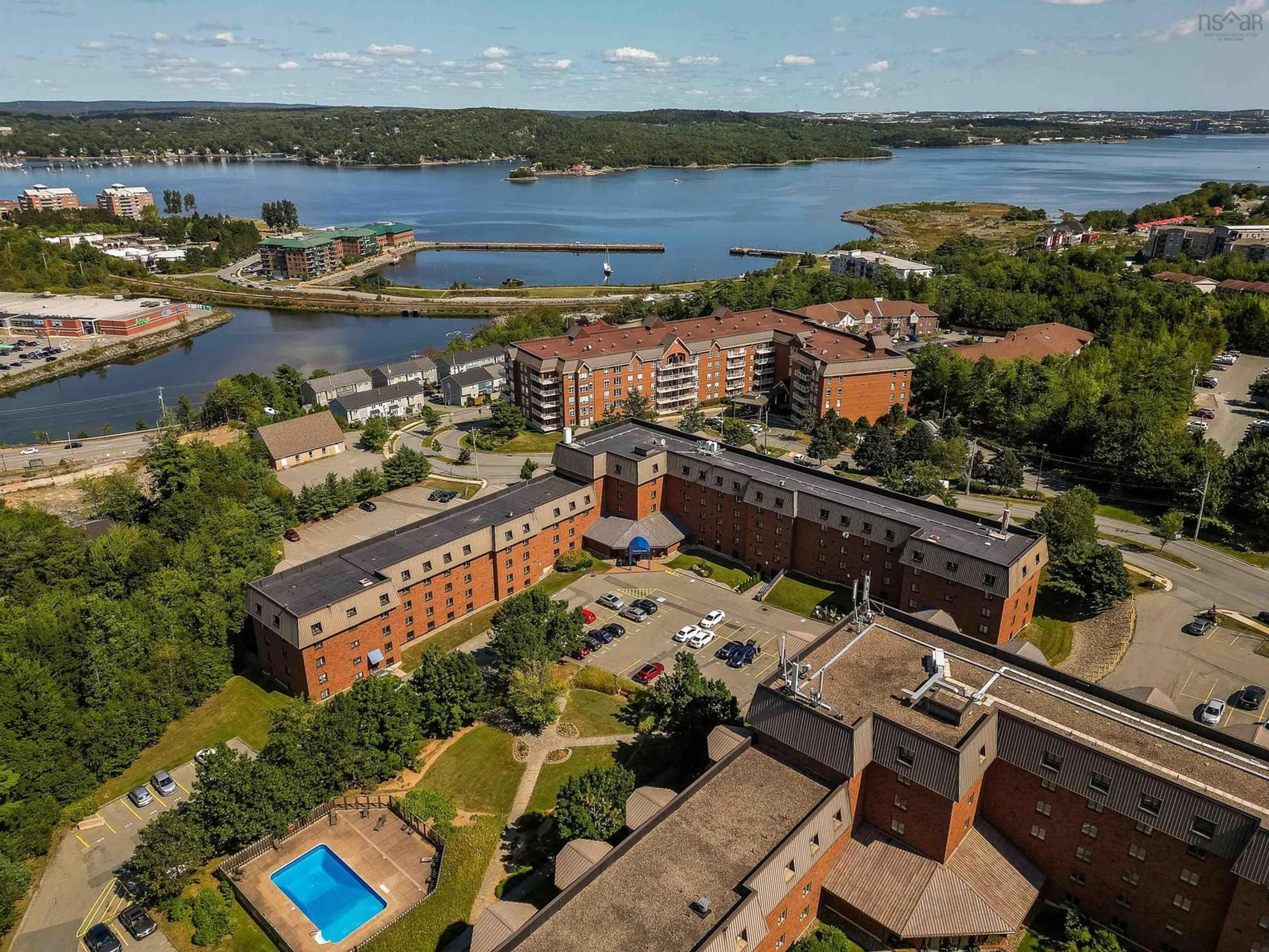 A pic from outside/outdoor area/front of a property/back of a property/a pic from drone, water/lake/river/ocean view for 61 Nelsons Landing Blvd, Bedford Nova Scotia B4A 3X3