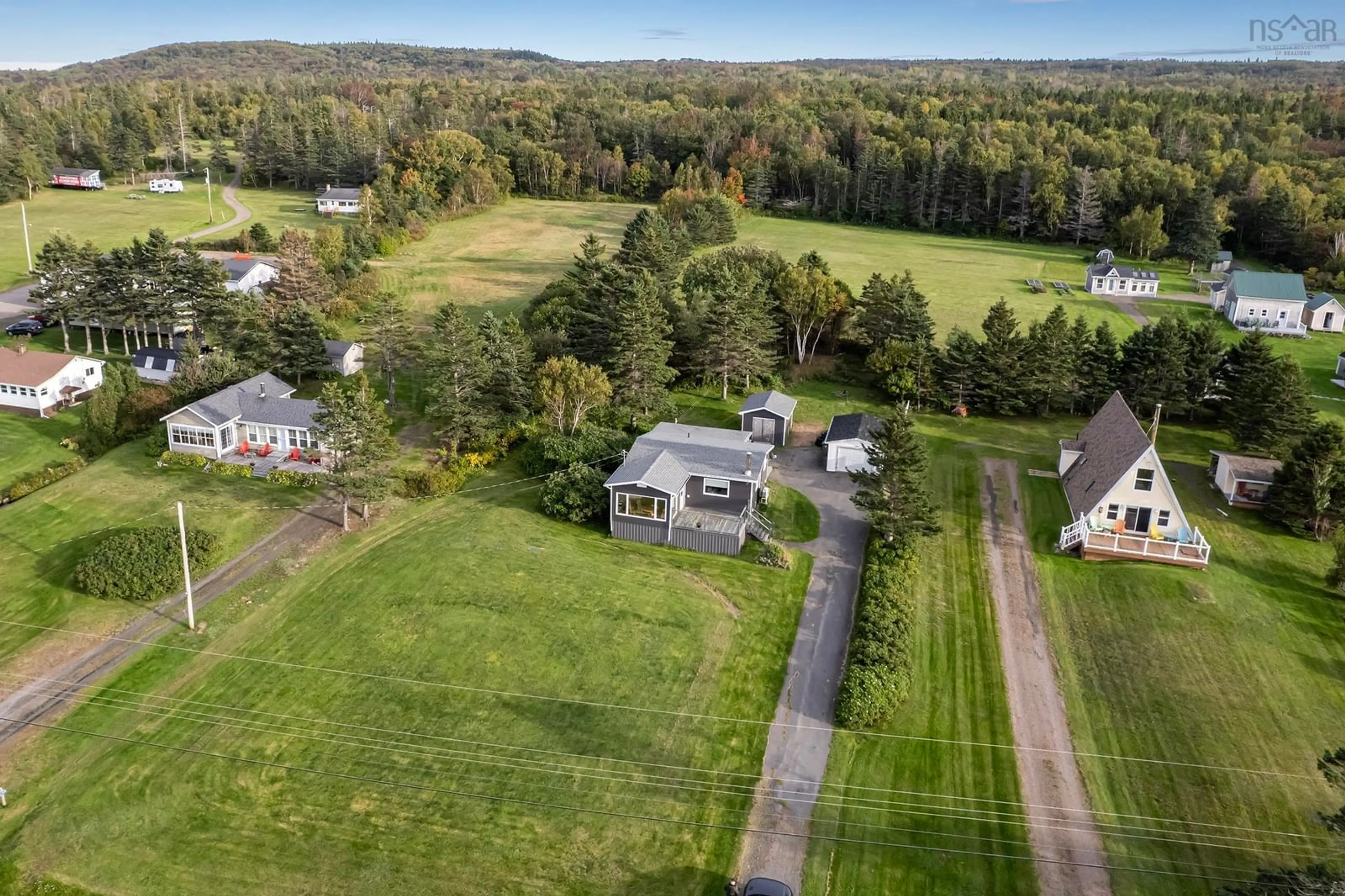 A pic from outside/outdoor area/front of a property/back of a property/a pic from drone, unknown for 12240 Shore Rd, Port George Nova Scotia B0S 1P0