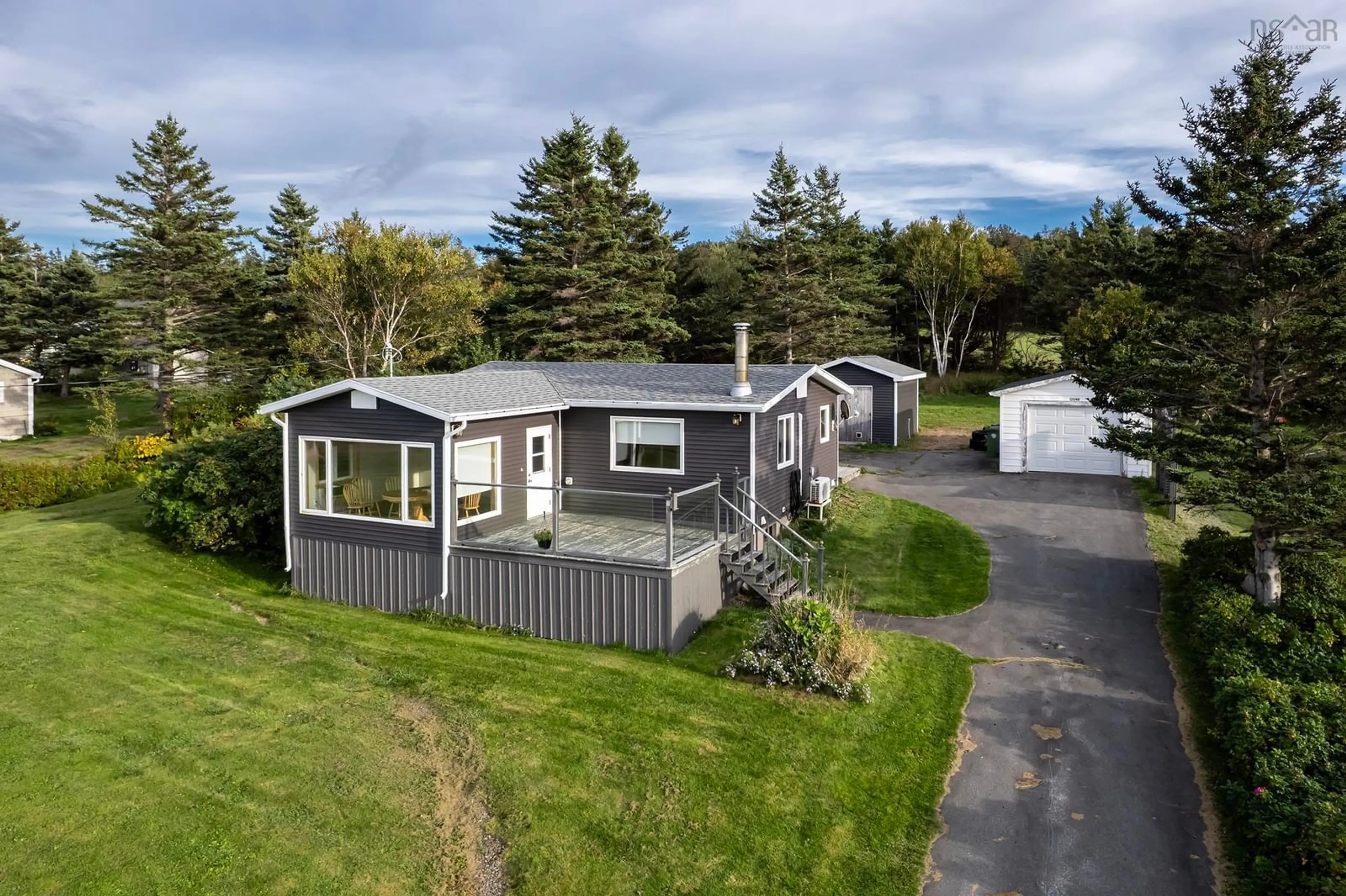 A pic from outside/outdoor area/front of a property/back of a property/a pic from drone, unknown for 12240 Shore Rd, Port George Nova Scotia B0S 1P0