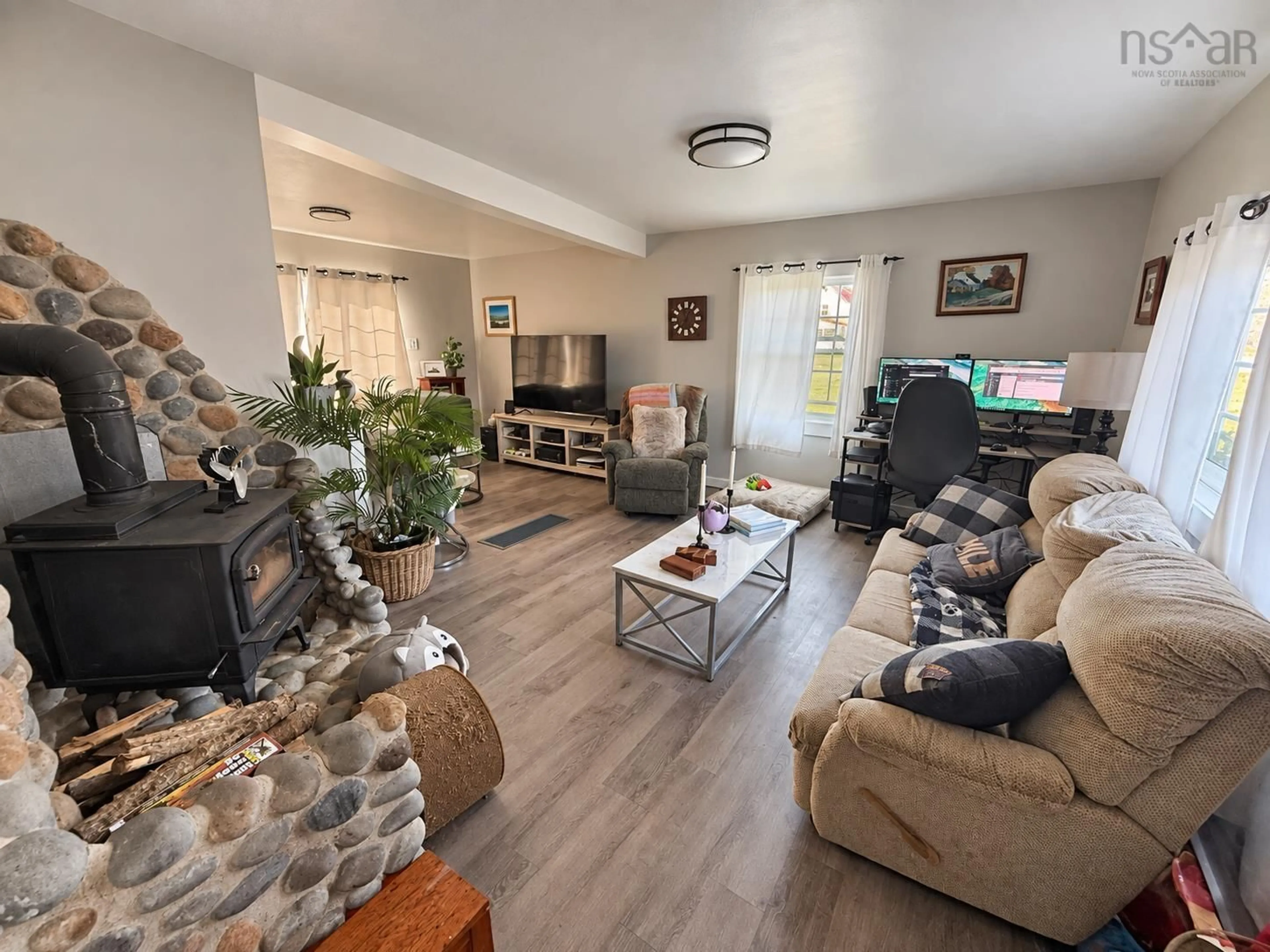 Living room with furniture, unknown for 3281 Highway 1, Port Maitland Nova Scotia B5A 5T4