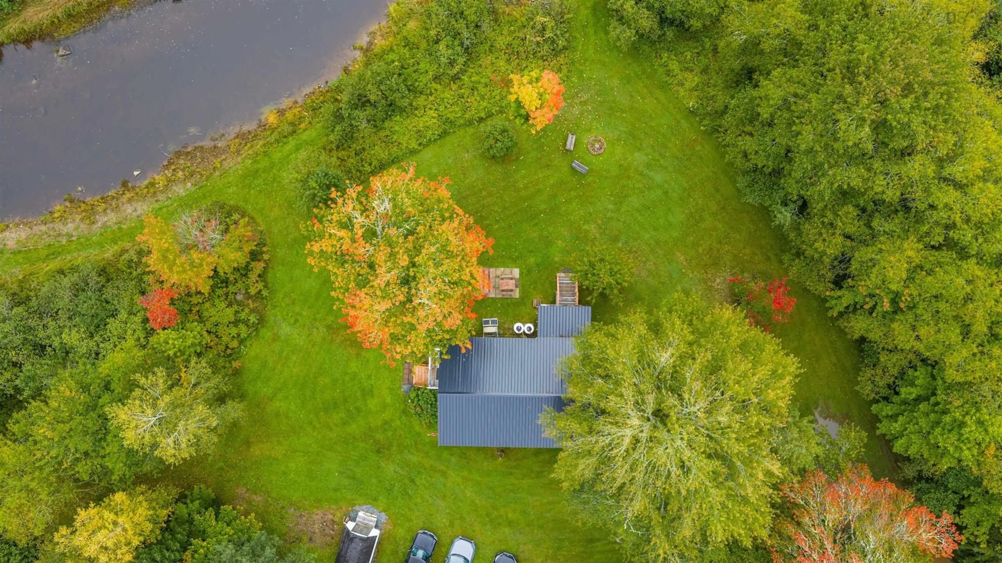 A pic from outside/outdoor area/front of a property/back of a property/a pic from drone, water/lake/river/ocean view for 107 Old Barr Rd, Nine Mile River Nova Scotia B2S 2W3