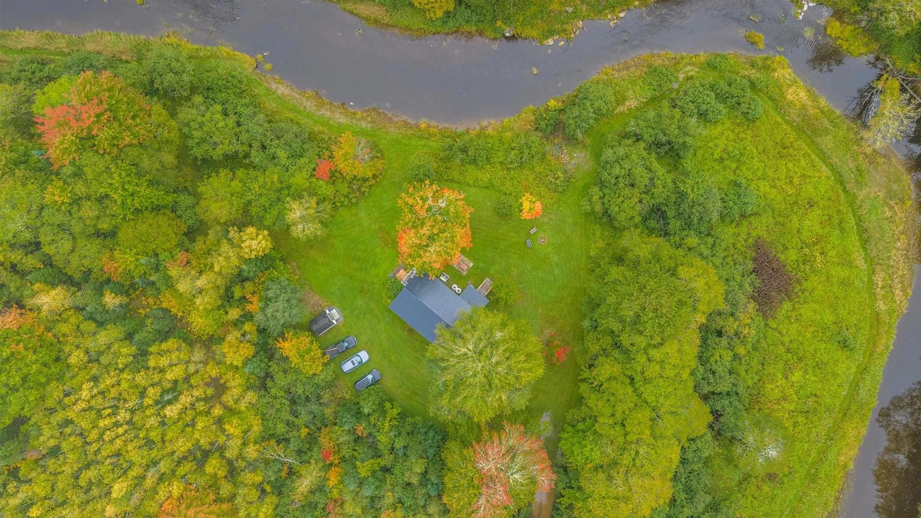 A pic from outside/outdoor area/front of a property/back of a property/a pic from drone, water/lake/river/ocean view for 107 Old Barr Rd, Nine Mile River Nova Scotia B2S 2W3