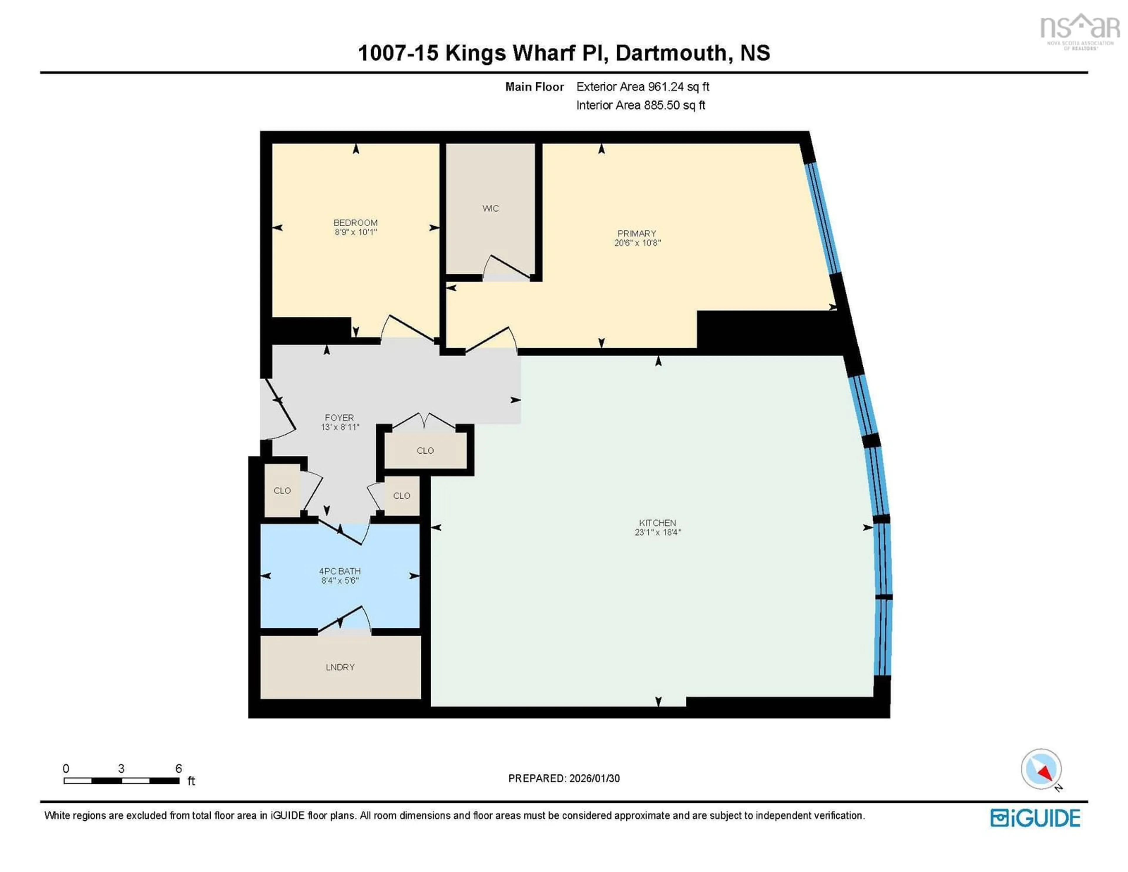 Floor plan for 15 Kings Wharf Pl #1007, Dartmouth Nova Scotia B2Y 0C2