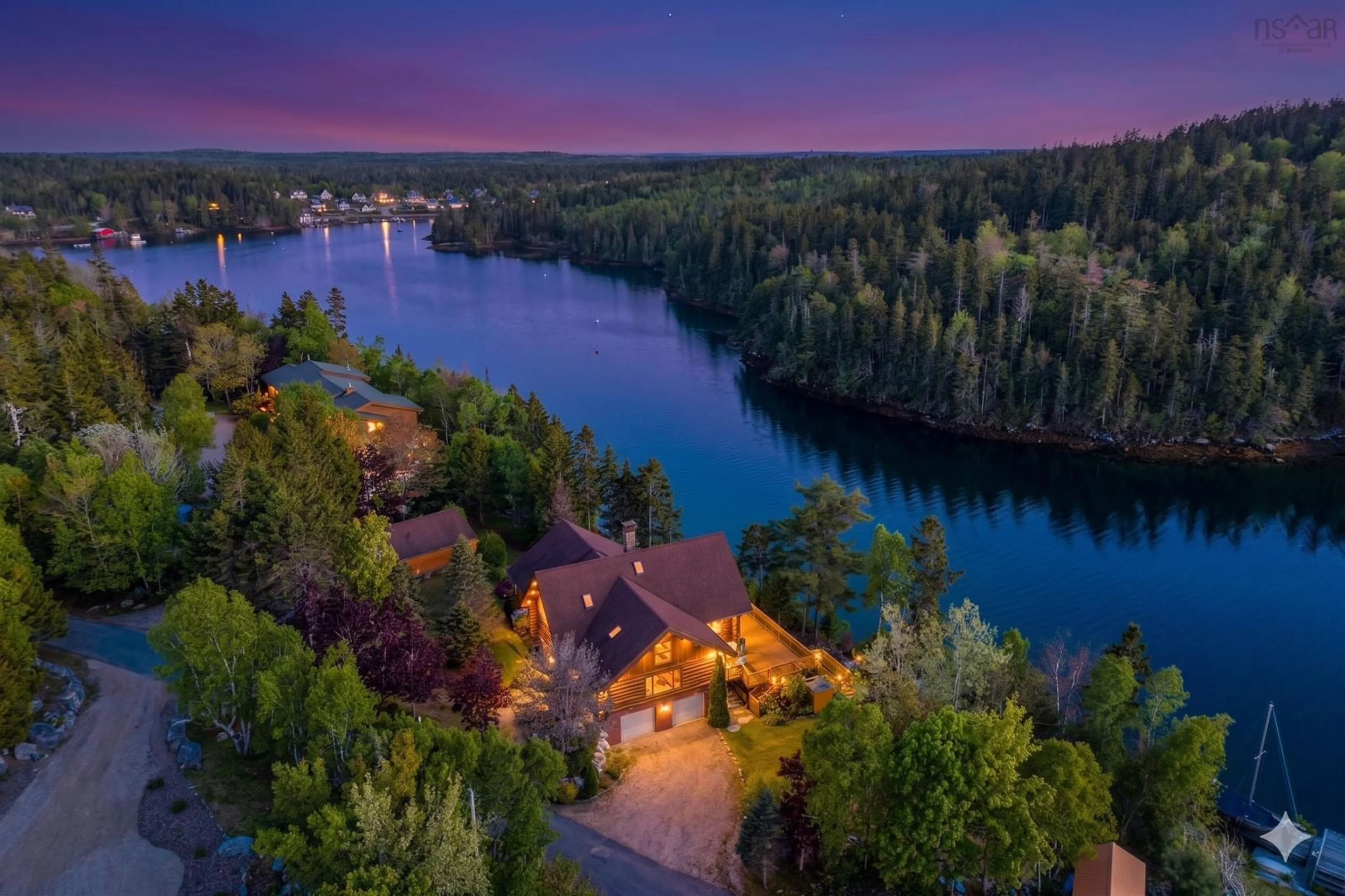 A pic from outside/outdoor area/front of a property/back of a property/a pic from drone, water/lake/river/ocean view for 33 Ocean Marina Dr, Deep Cove Nova Scotia B0J 1T0