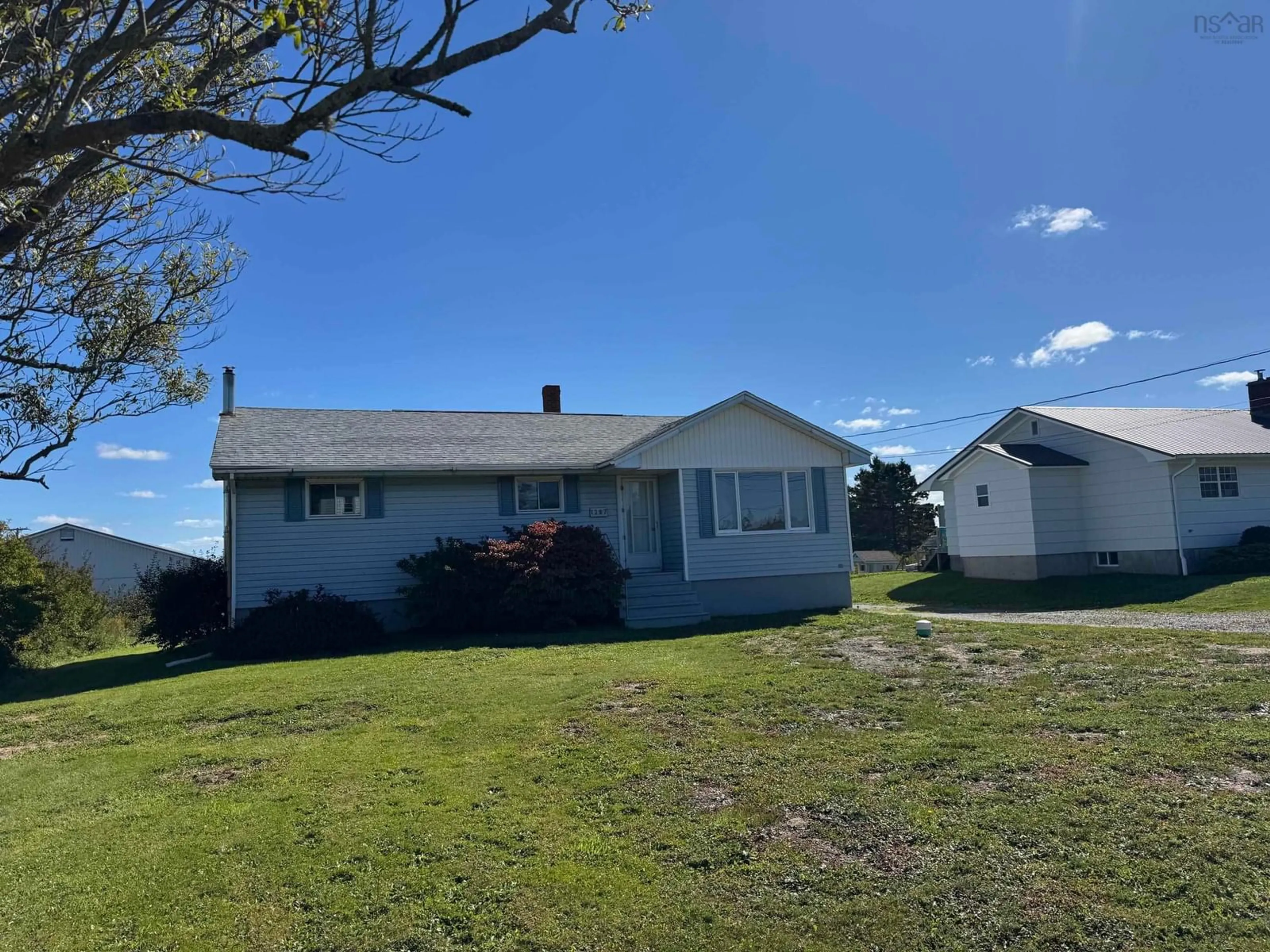 A pic from outside/outdoor area/front of a property/back of a property/a pic from drone, unknown for 1287 Highway 335, Middle West Pubnico Nova Scotia B0W 3S0