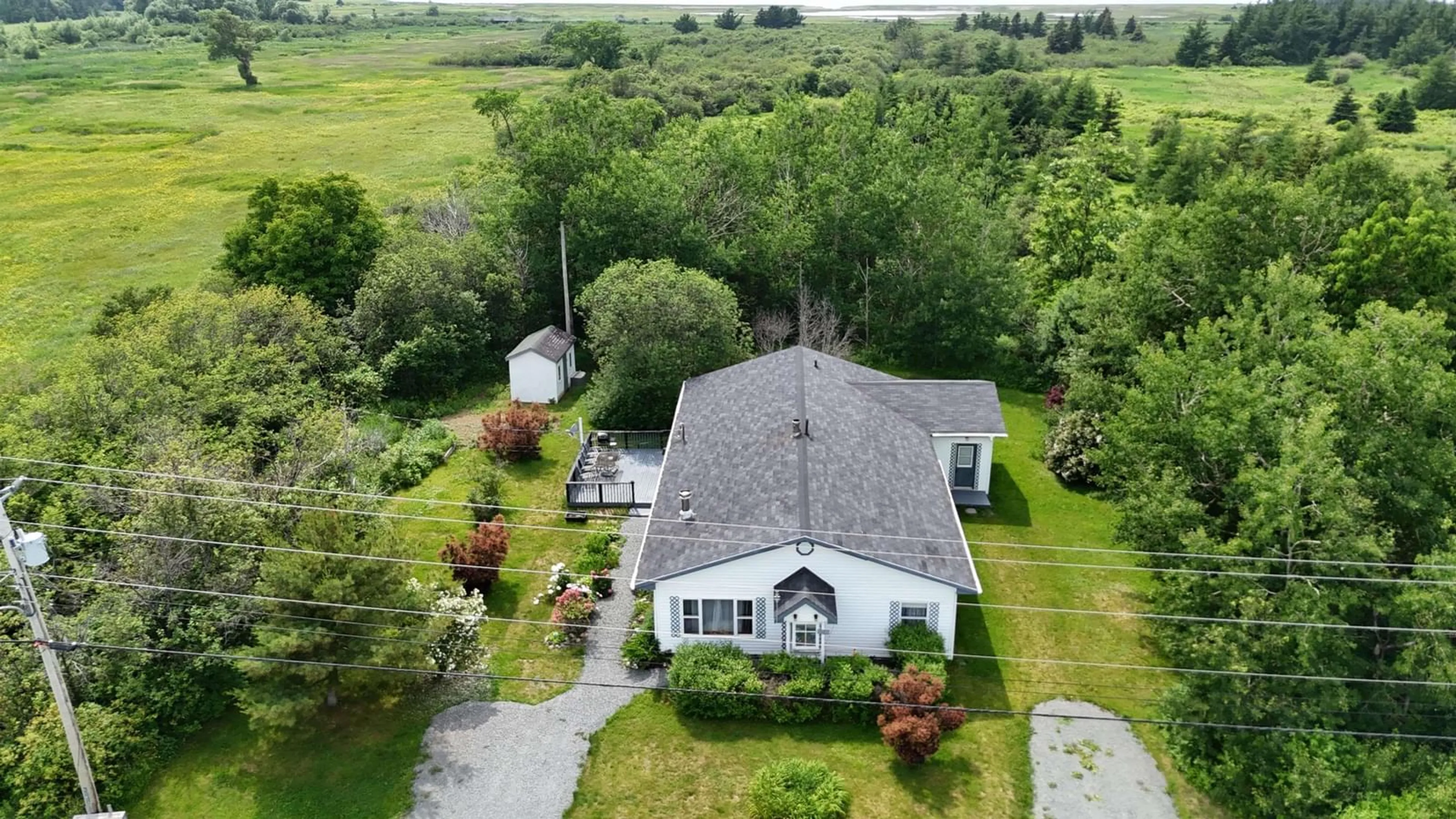 A pic from outside/outdoor area/front of a property/back of a property/a pic from drone, unknown for 5381 Highway 19, Judique Nova Scotia B0E 1P0