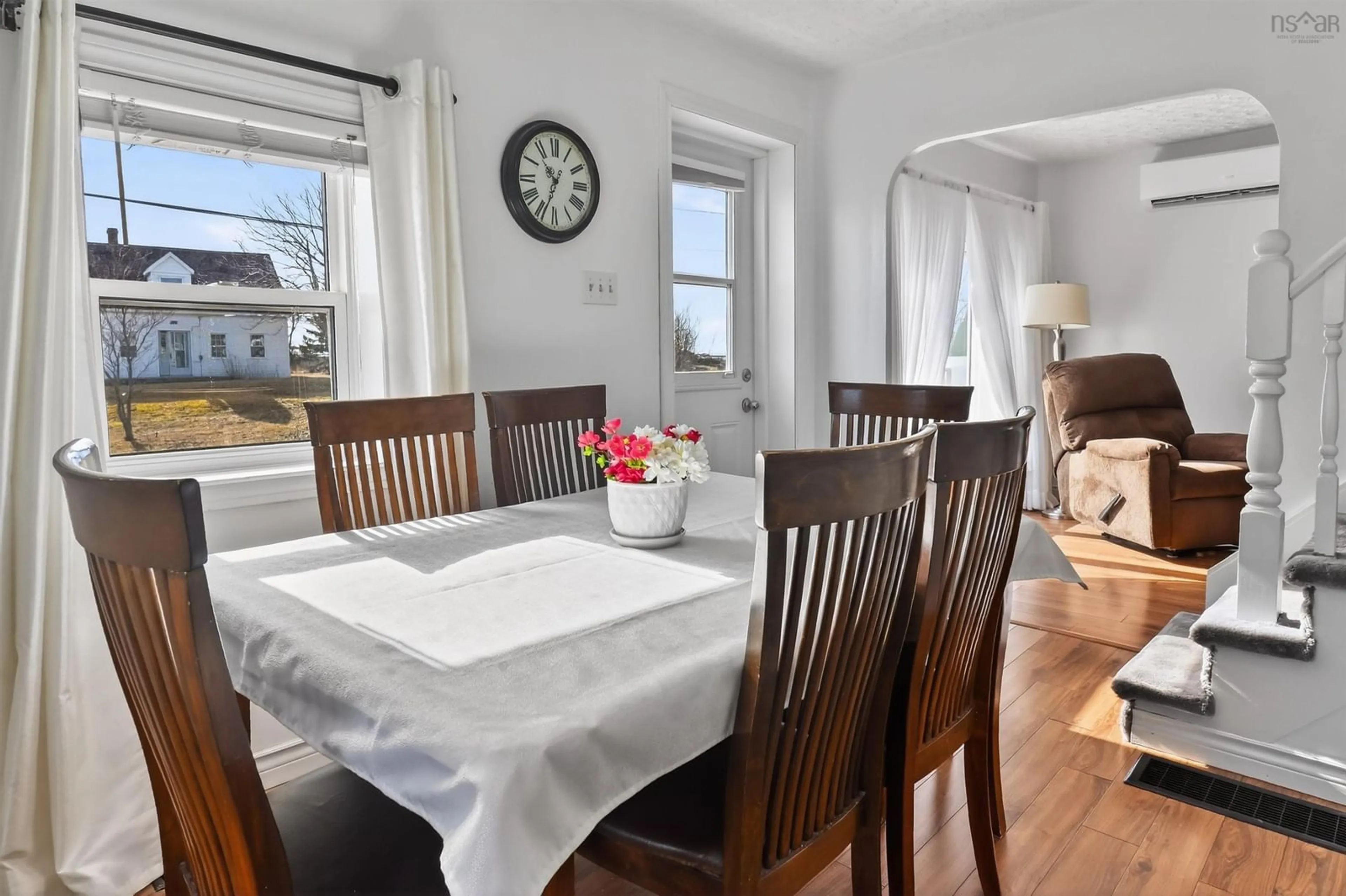 Dining room, wood/laminate floor for 198 Boudreauville Rd, Boudreauville Nova Scotia B0E 2L0