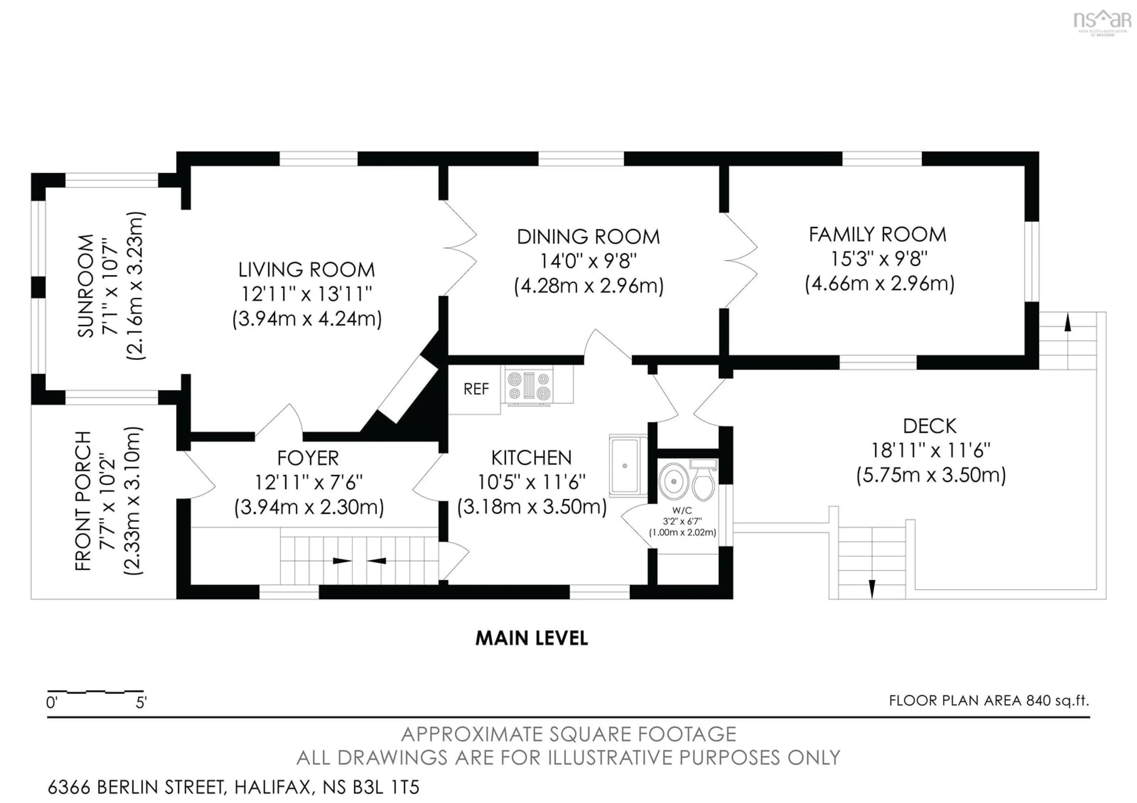 Floor plan for 6366 Berlin St, Halifax Peninsula Nova Scotia B3L 1T5