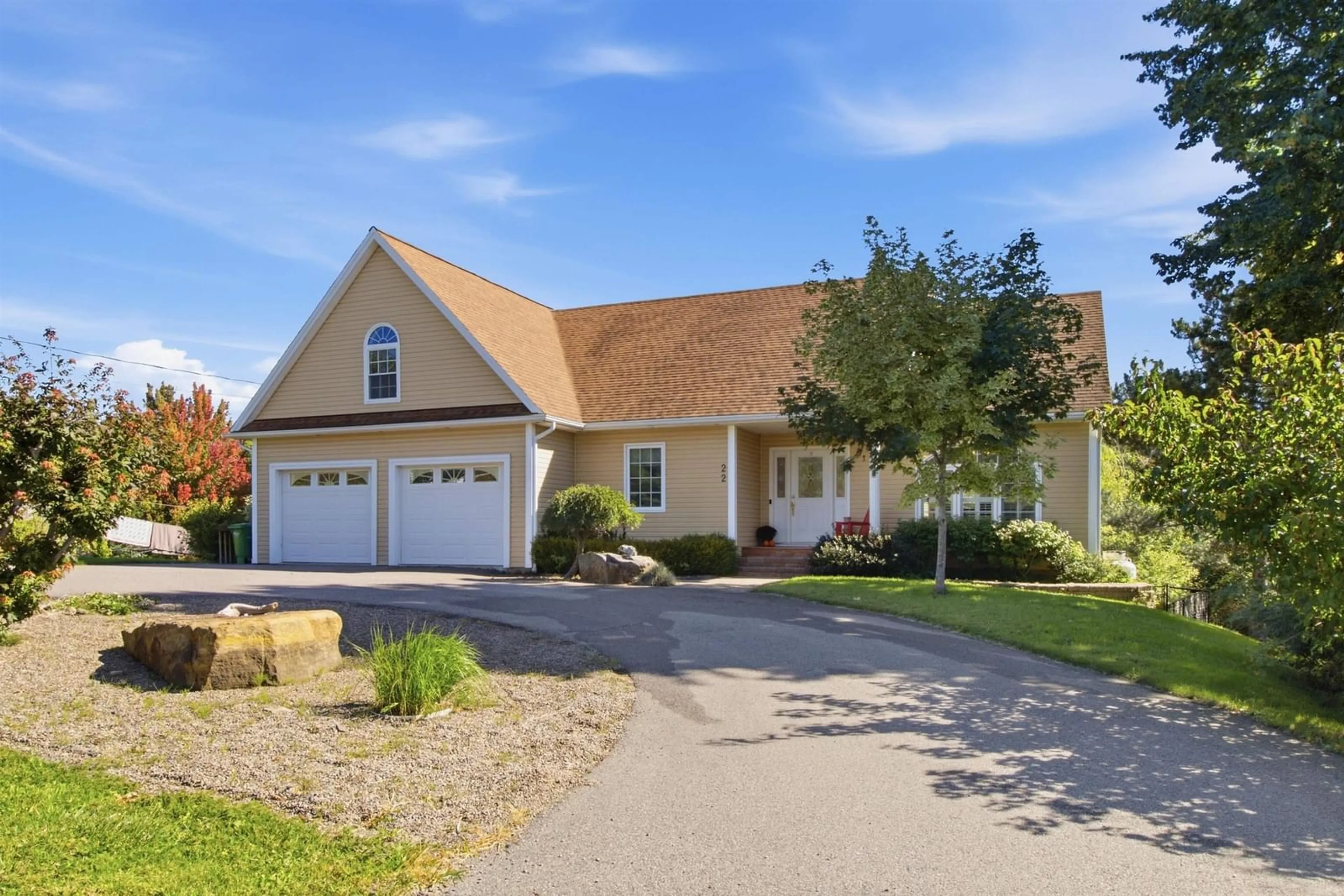 Home with vinyl exterior material, street for 22 Valley View Dr, Falmouth Nova Scotia B0P 1L0