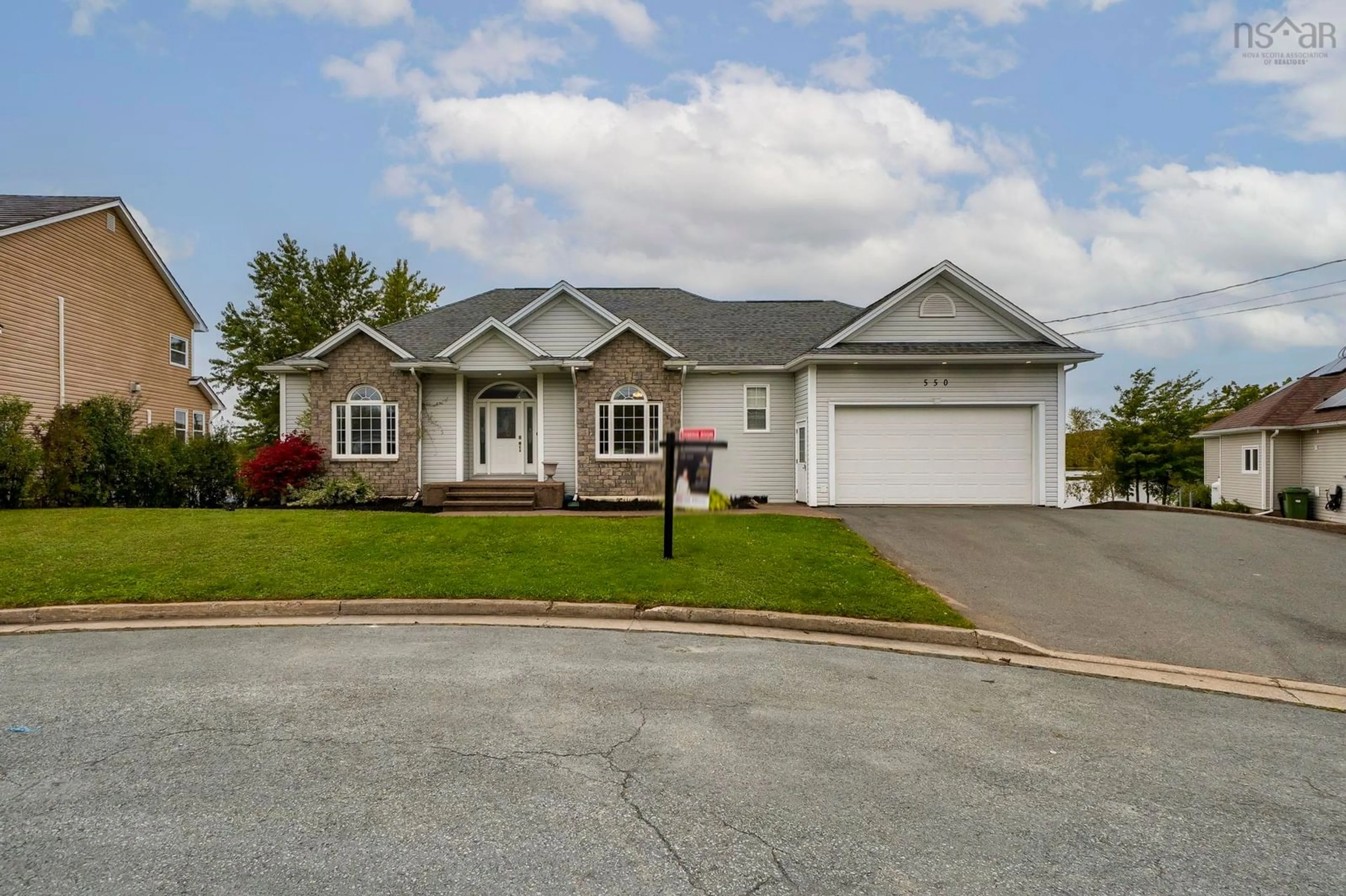 Home with vinyl exterior material, street for 550 Springfield Lake Rd, Middle Sackville Nova Scotia B4E 3K4