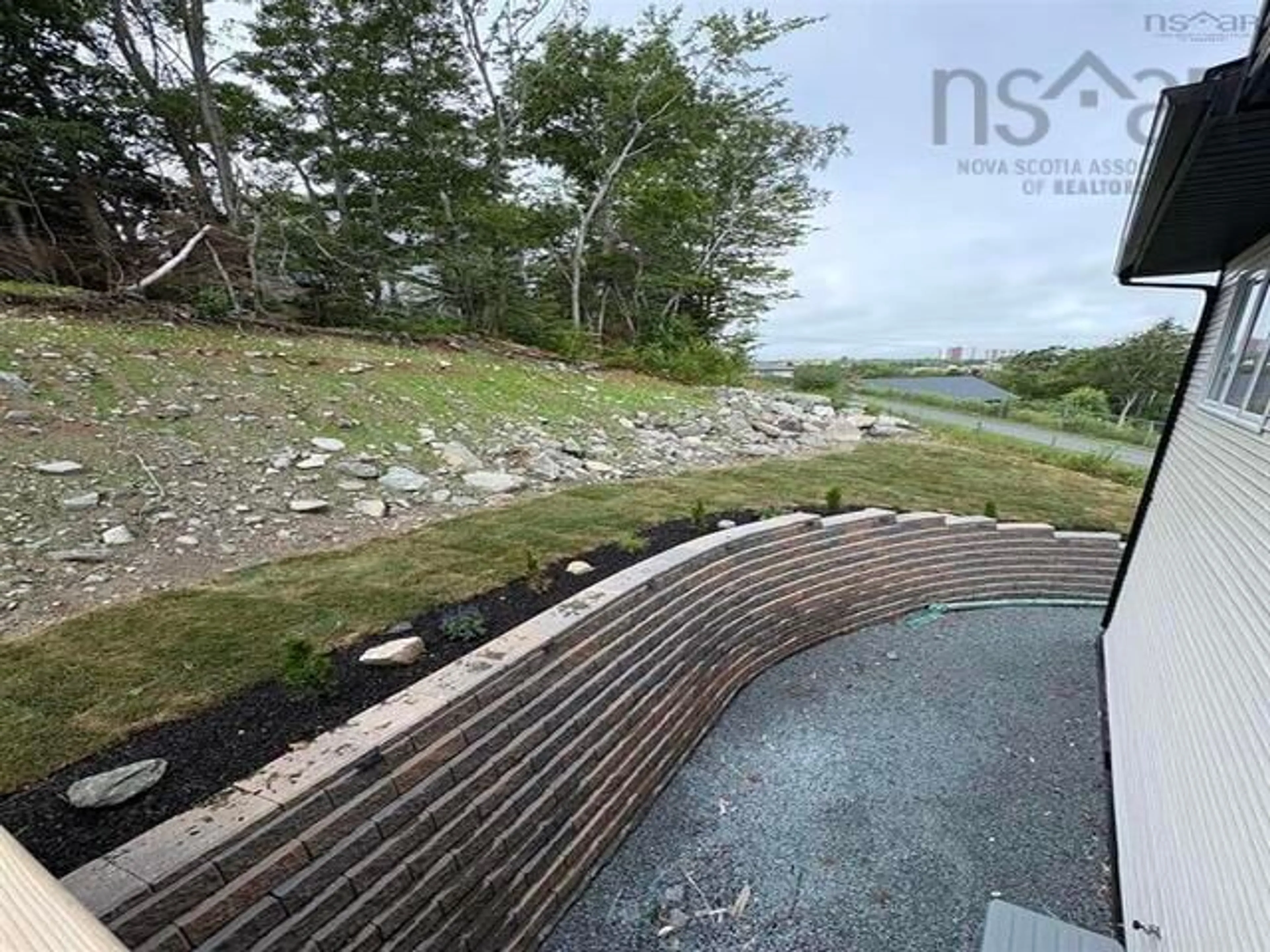 A pic from outside/outdoor area/front of a property/back of a property/a pic from drone, water/lake/river/ocean view for 46 Angel Crt, Dartmouth Nova Scotia B2X 0C1
