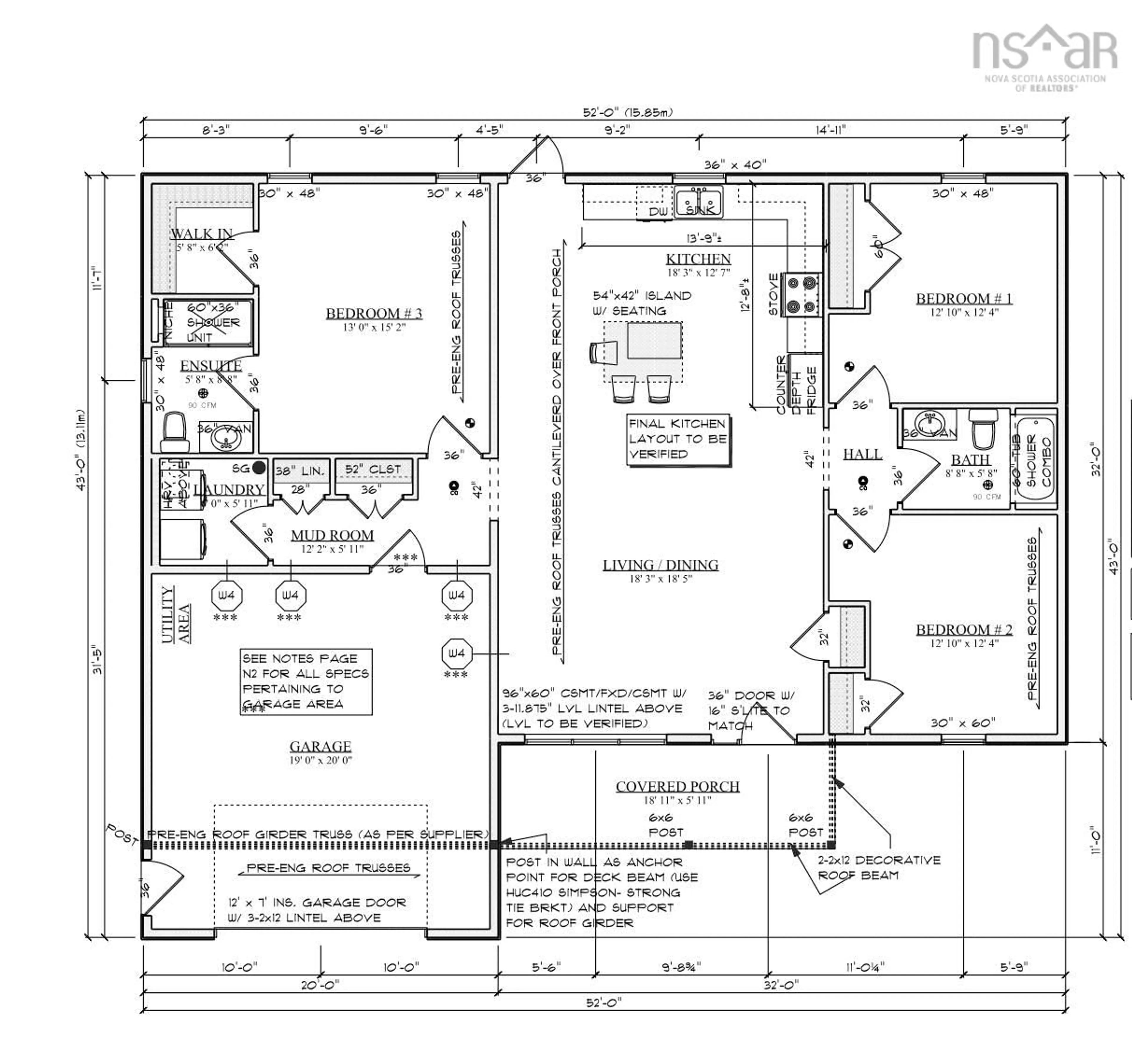 Floor plan for 90 Justin Dr, Lower Branch Nova Scotia B4V 9J2