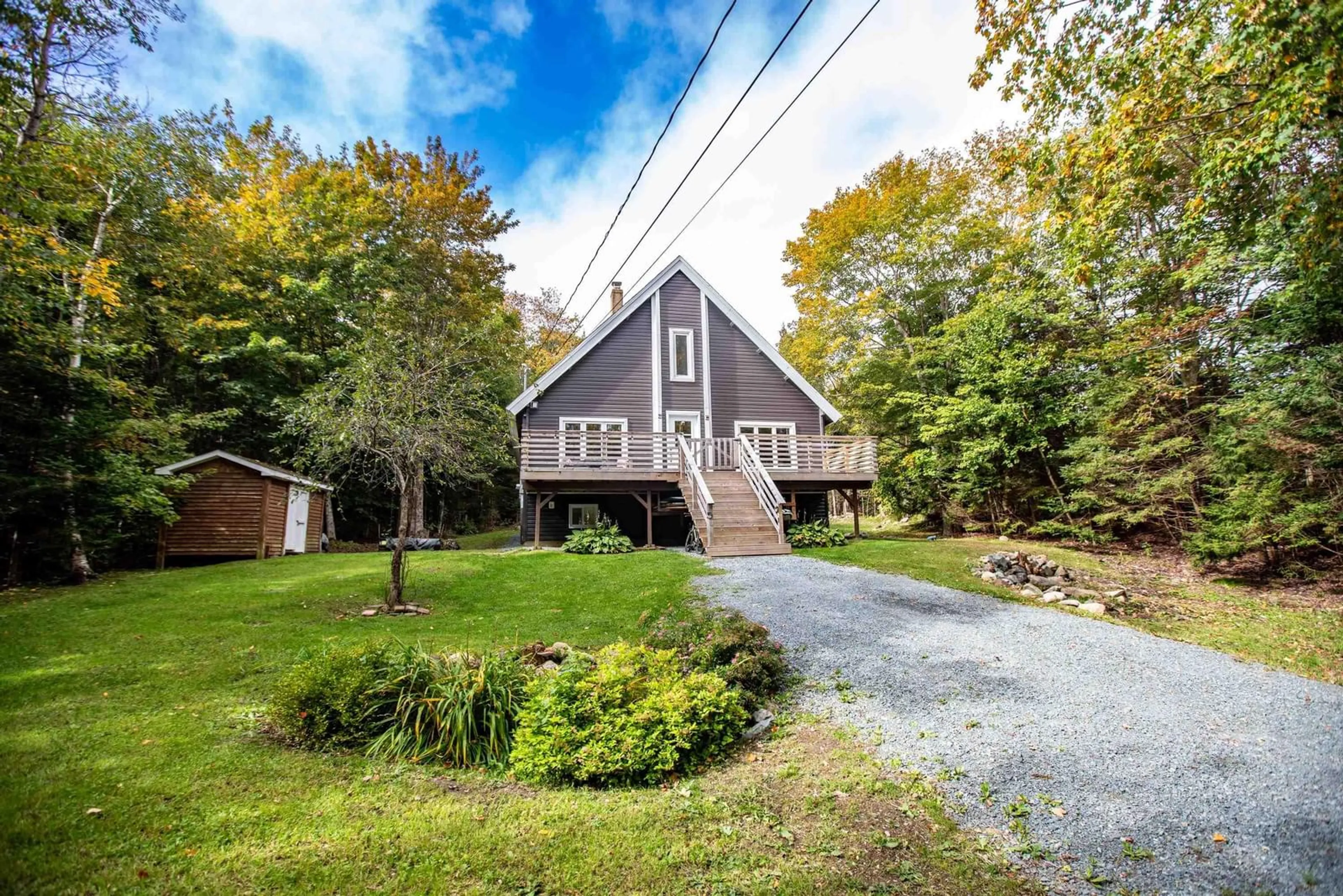 A pic from outside/outdoor area/front of a property/back of a property/a pic from drone, unknown for 164 Myra Rd, Porters Lake Nova Scotia B3E 1G1