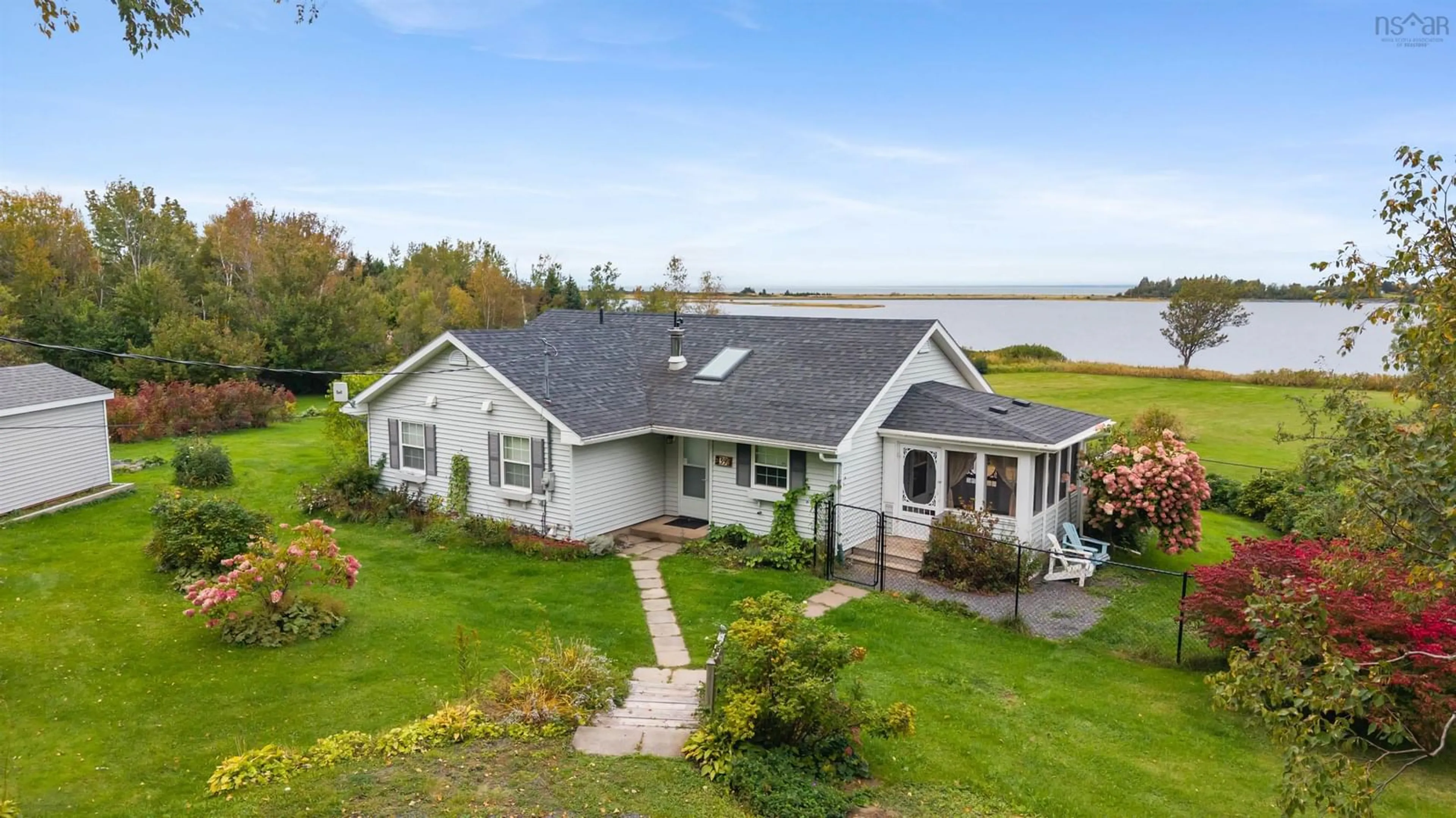 A pic from outside/outdoor area/front of a property/back of a property/a pic from drone, water/lake/river/ocean view for 39 Arrow Head Cres, Waterside Nova Scotia B0K 1H0