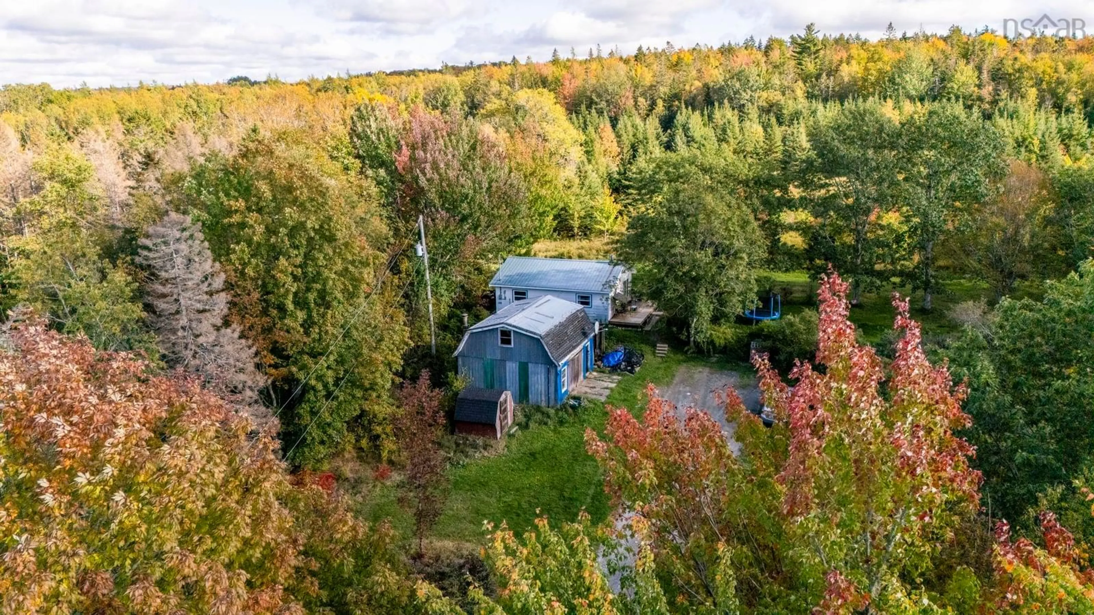 A pic from outside/outdoor area/front of a property/back of a property/a pic from drone, forest/trees view for 69 Mines Rd, Upper Rawdon Nova Scotia B0N 2N0