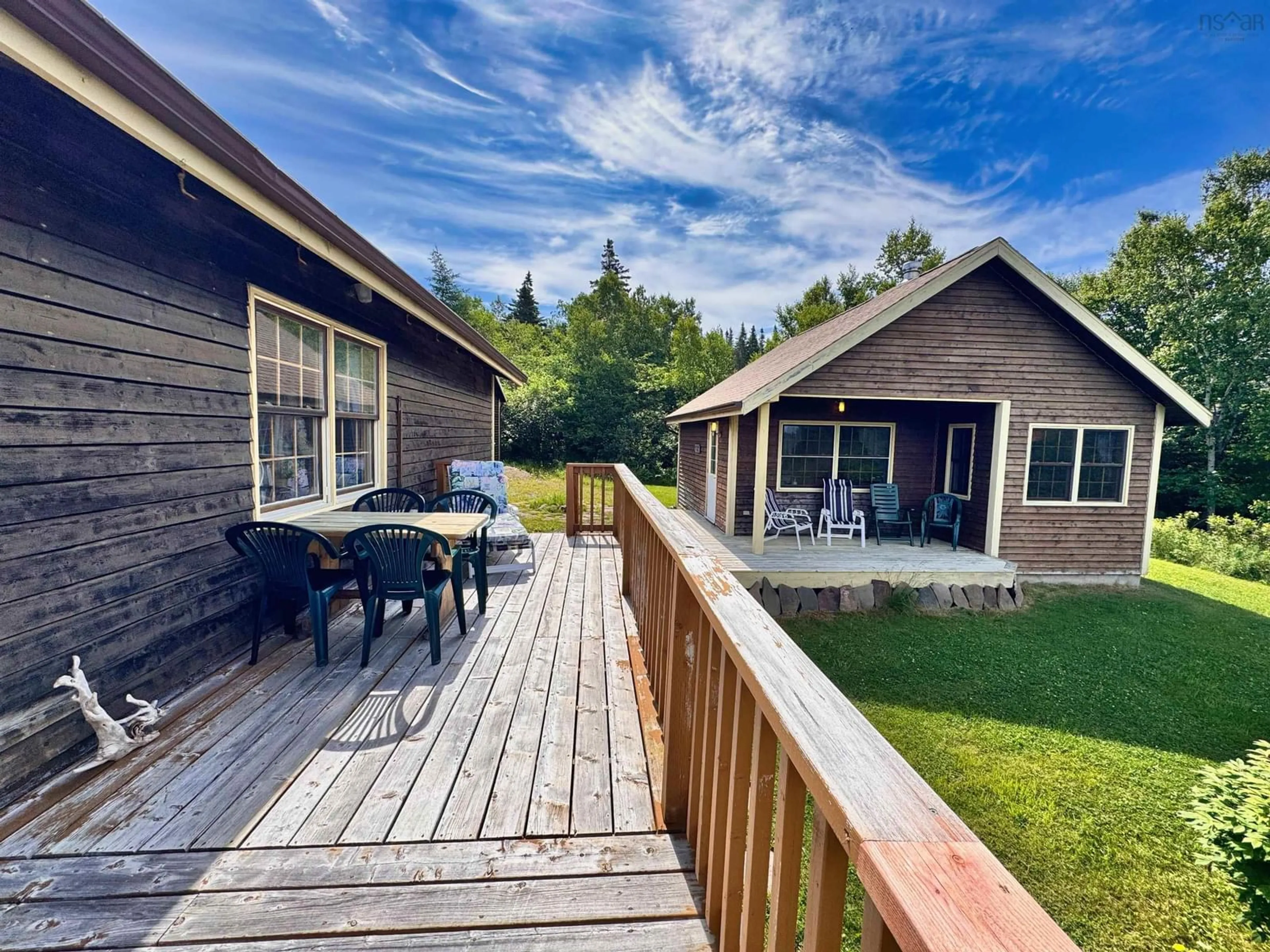A pic from outside/outdoor area/front of a property/back of a property/a pic from drone, water/lake/river/ocean view for 14515 Highway 4, Hay Cove Nova Scotia B0E 3B0