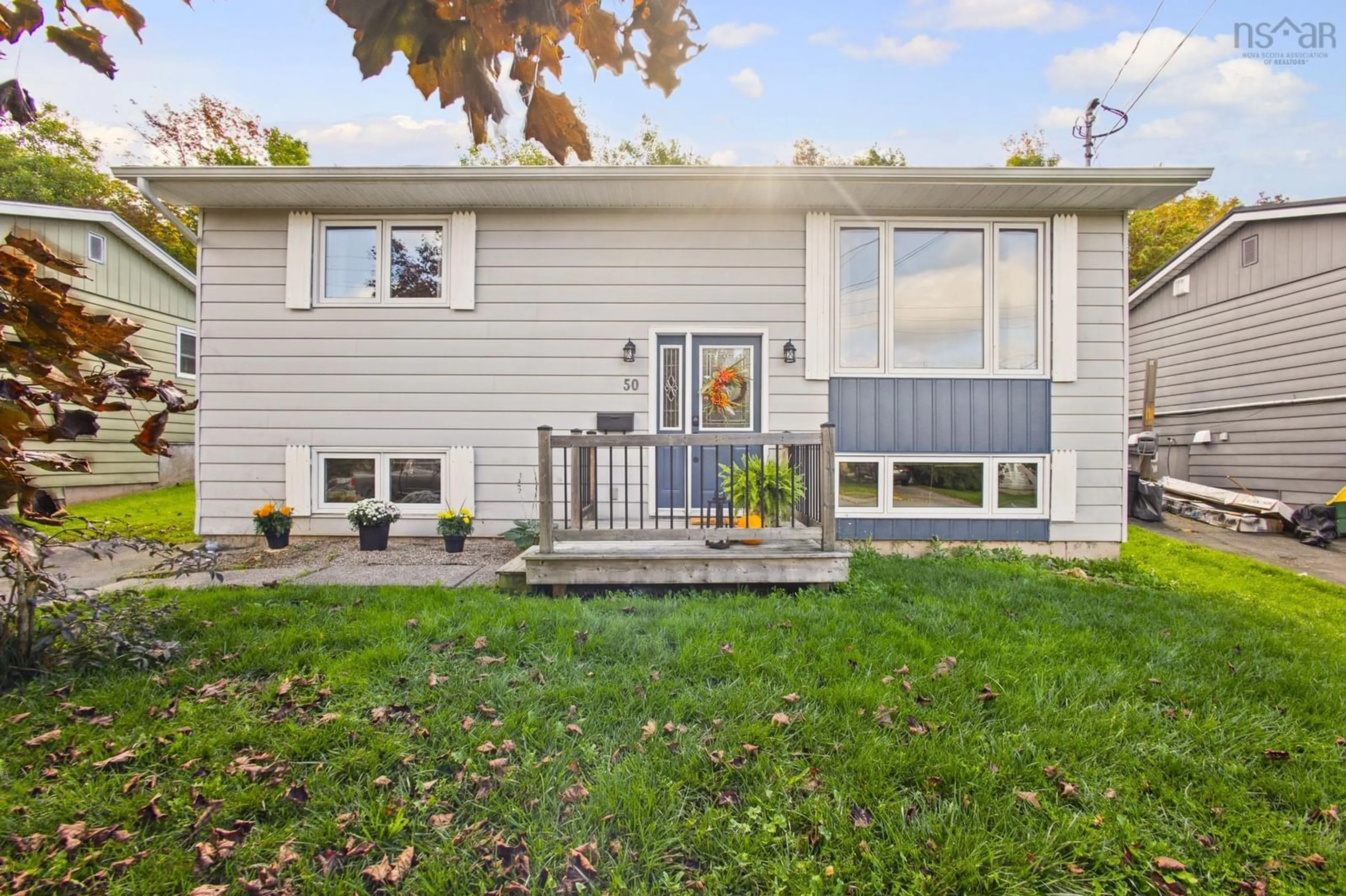 Home with vinyl exterior material, street for 50 Grennan Dr, Lower Sackville Nova Scotia B4C 3C5
