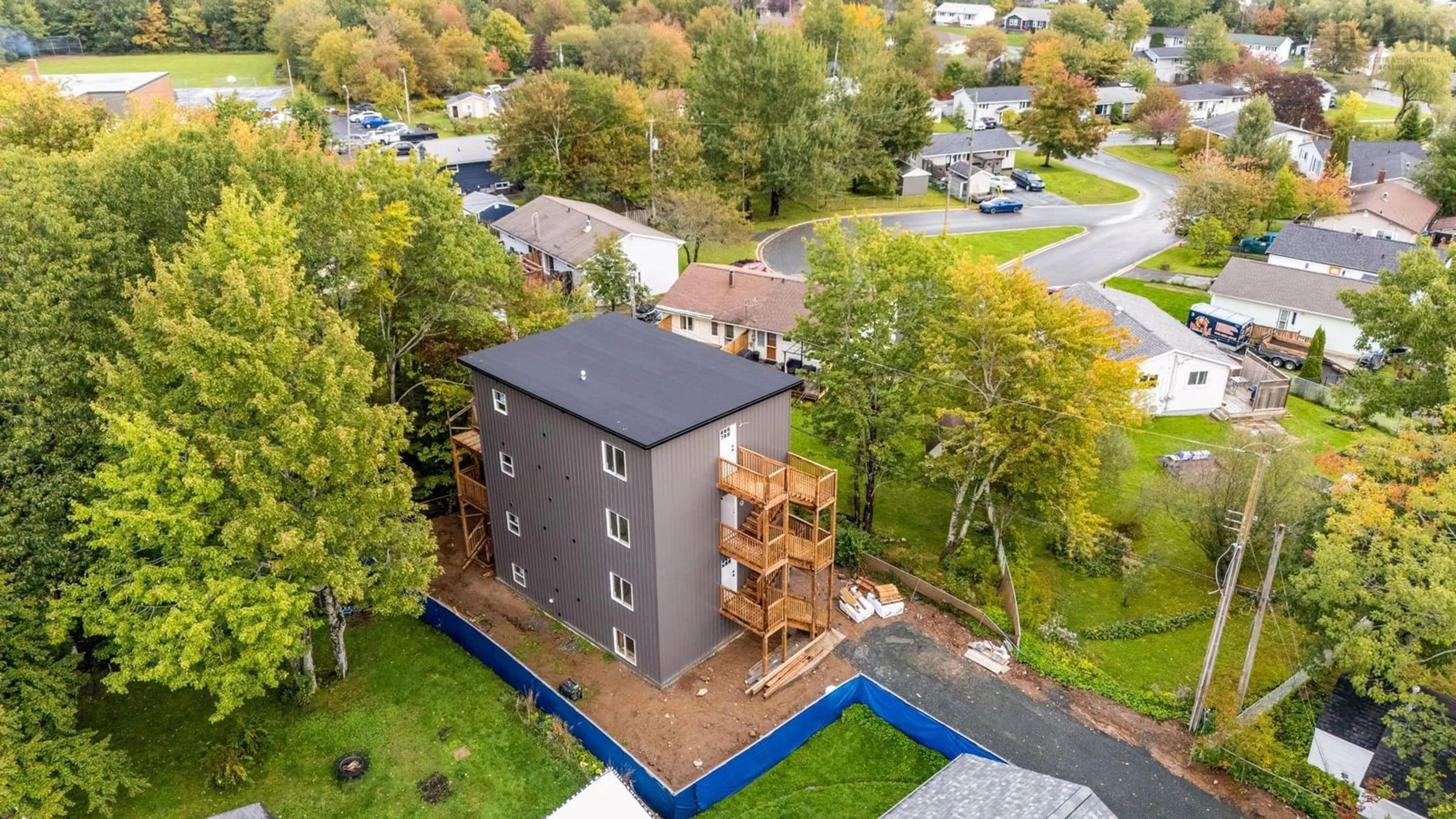 A pic from outside/outdoor area/front of a property/back of a property/a pic from drone, building for 32 Aspen Cres, Lower Sackville Nova Scotia B4C 1C7