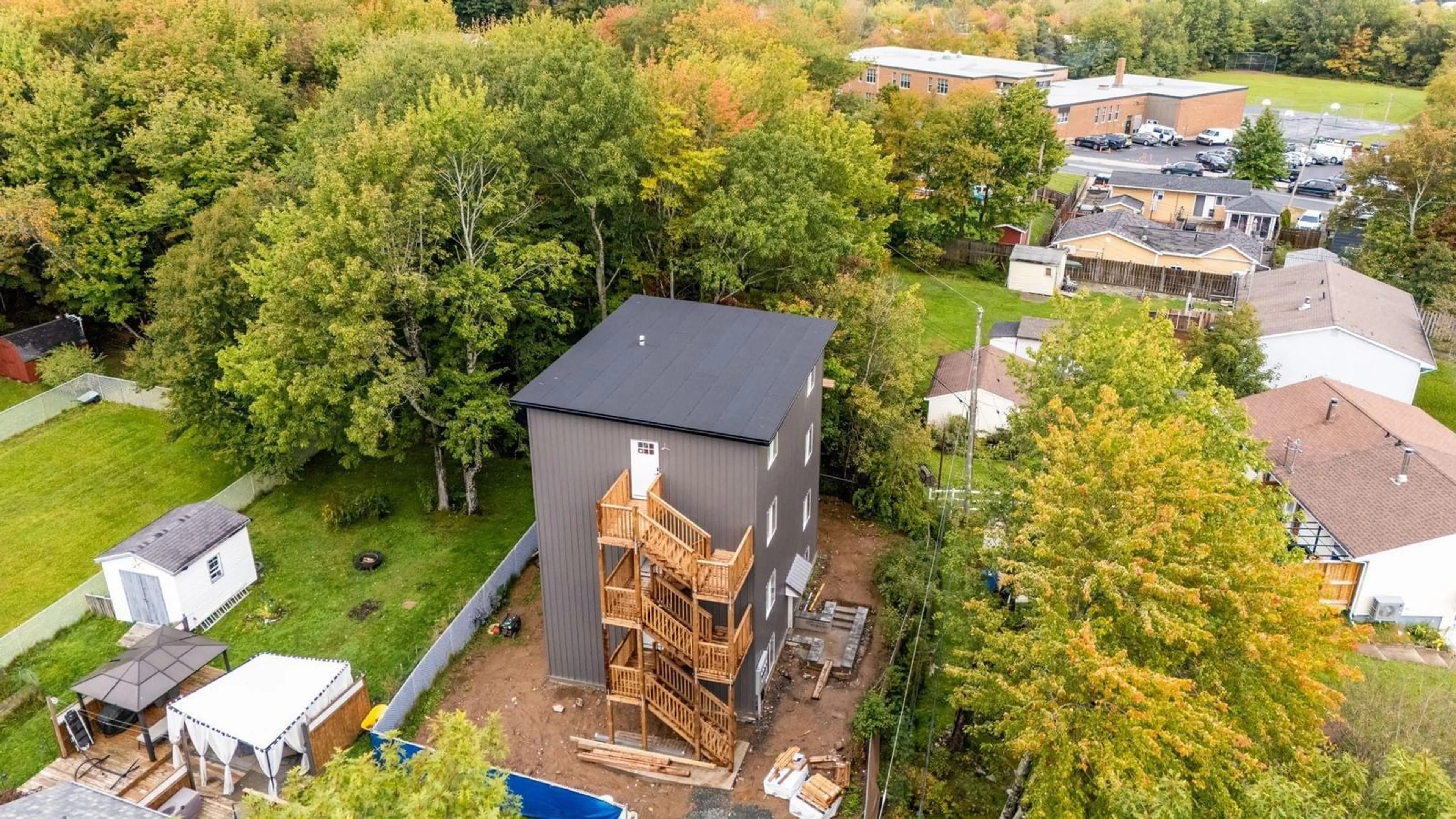 A pic from outside/outdoor area/front of a property/back of a property/a pic from drone, building for 32 Aspen Cres, Lower Sackville Nova Scotia B4C 1C7