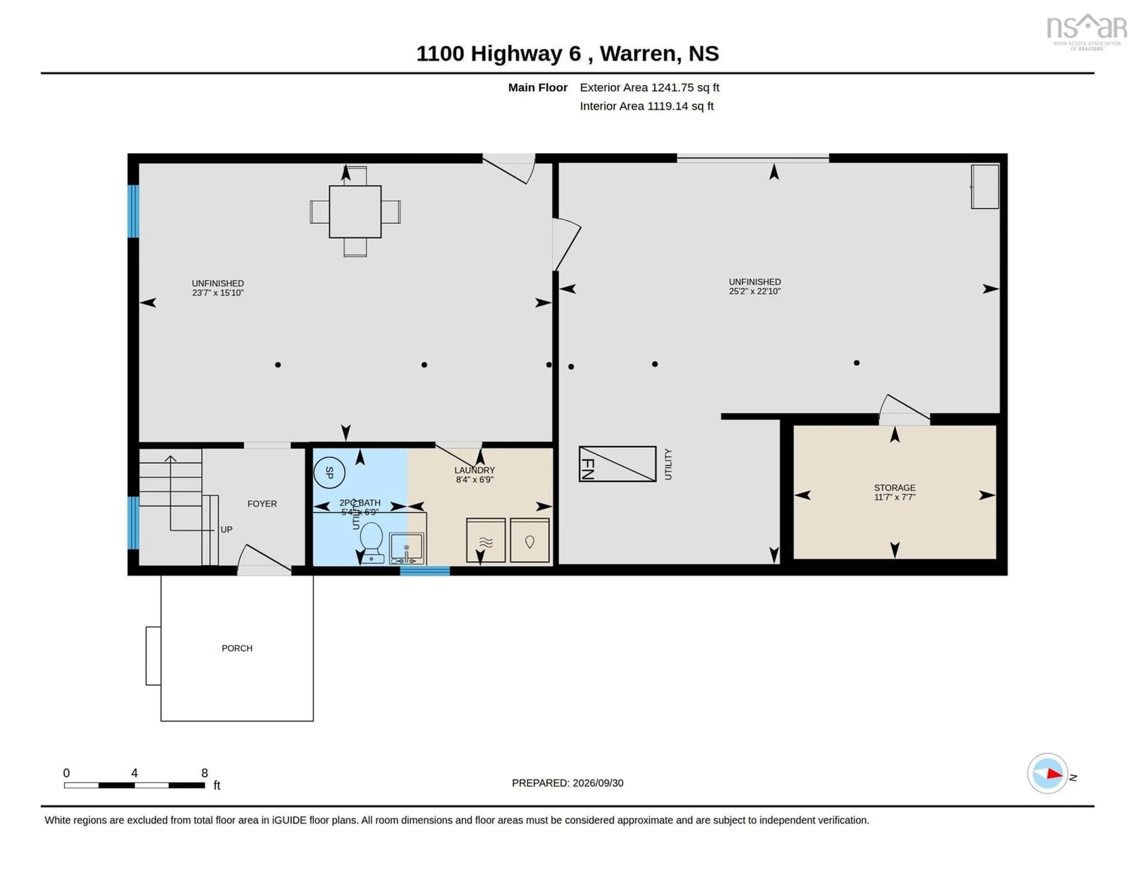Floor plan for 1100 Highway 6, Warren Nova Scotia B4H 3Y2