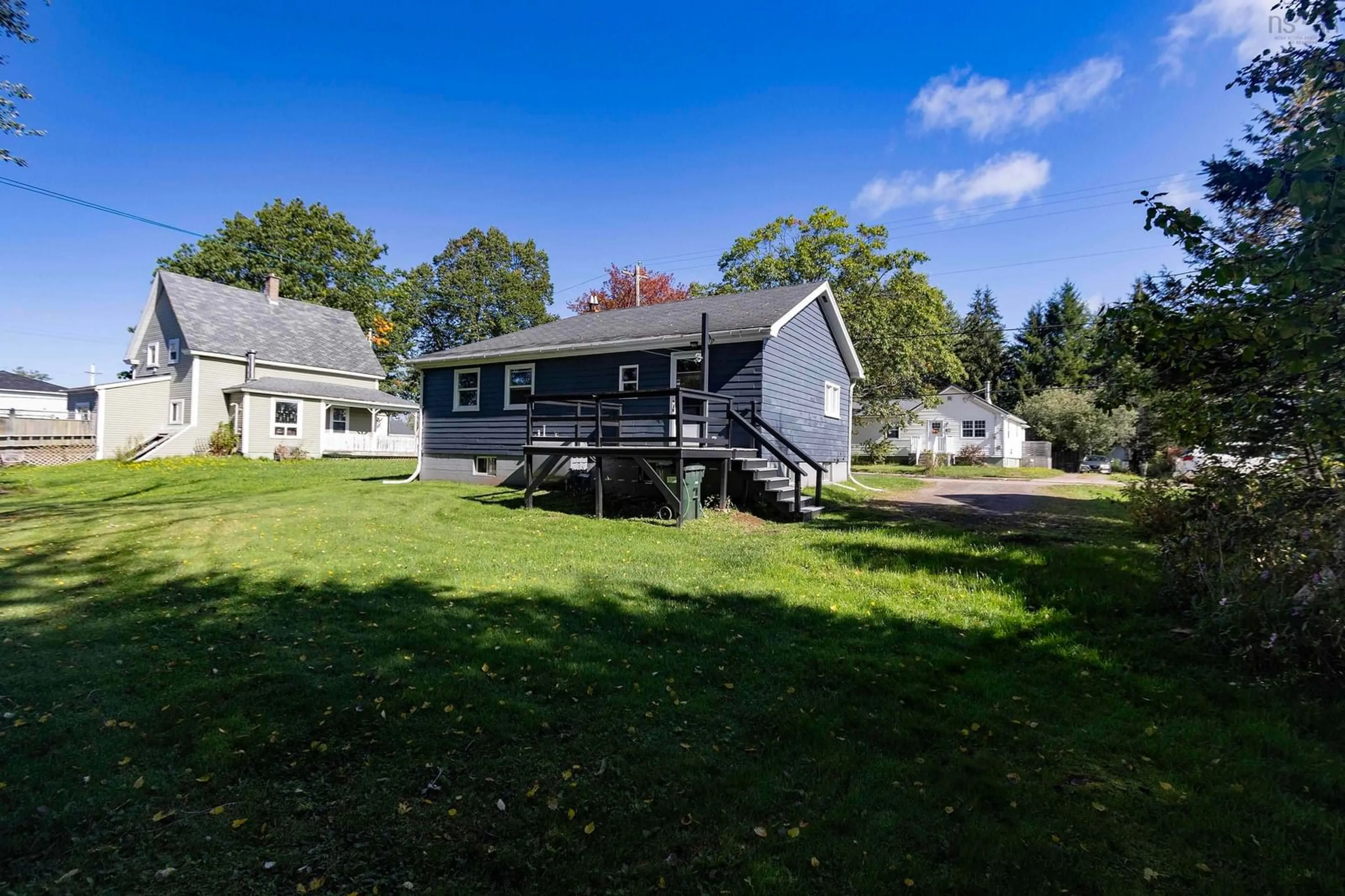 A pic from outside/outdoor area/front of a property/back of a property/a pic from drone, water/lake/river/ocean view for 79 Hickman St, Amherst Nova Scotia B4H 2M7