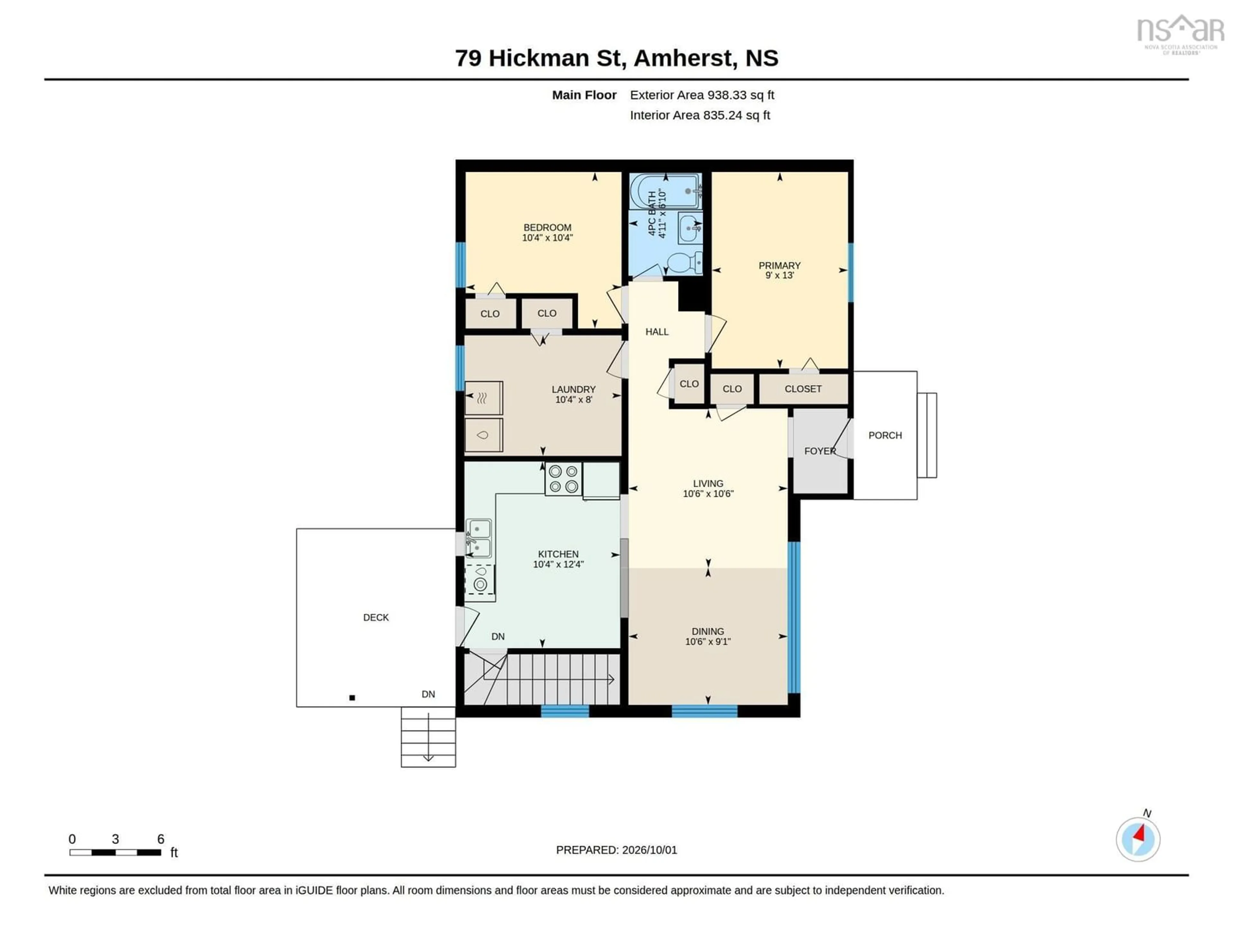 Floor plan for 79 Hickman St, Amherst Nova Scotia B4H 2M7