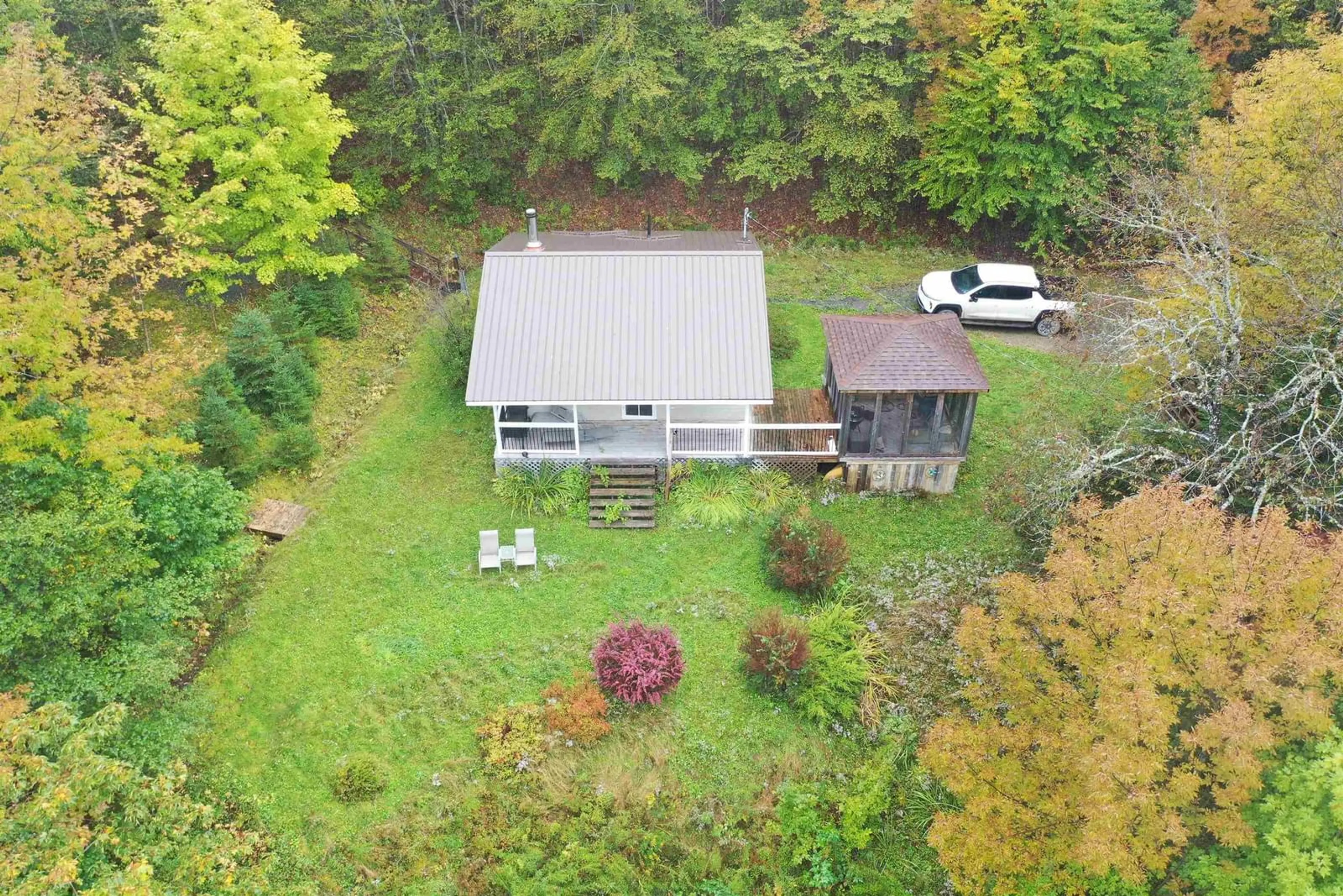 A pic from outside/outdoor area/front of a property/back of a property/a pic from drone, water/lake/river/ocean view for 27 Orchard Lane, West Lochaber Nova Scotia B2G 2L3