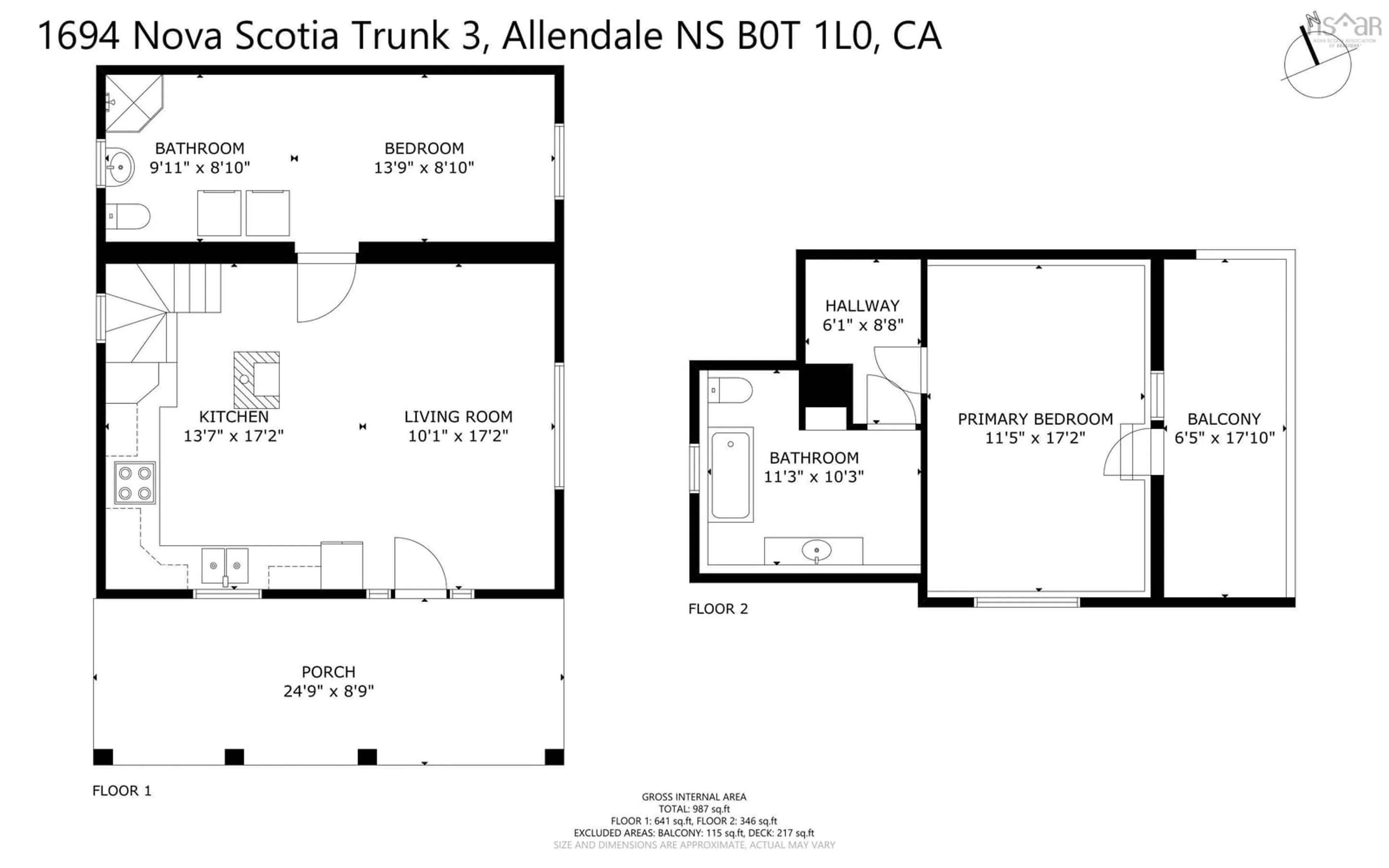 Floor plan for 1694 Highway 3, Allendale Nova Scotia B0T 1L0
