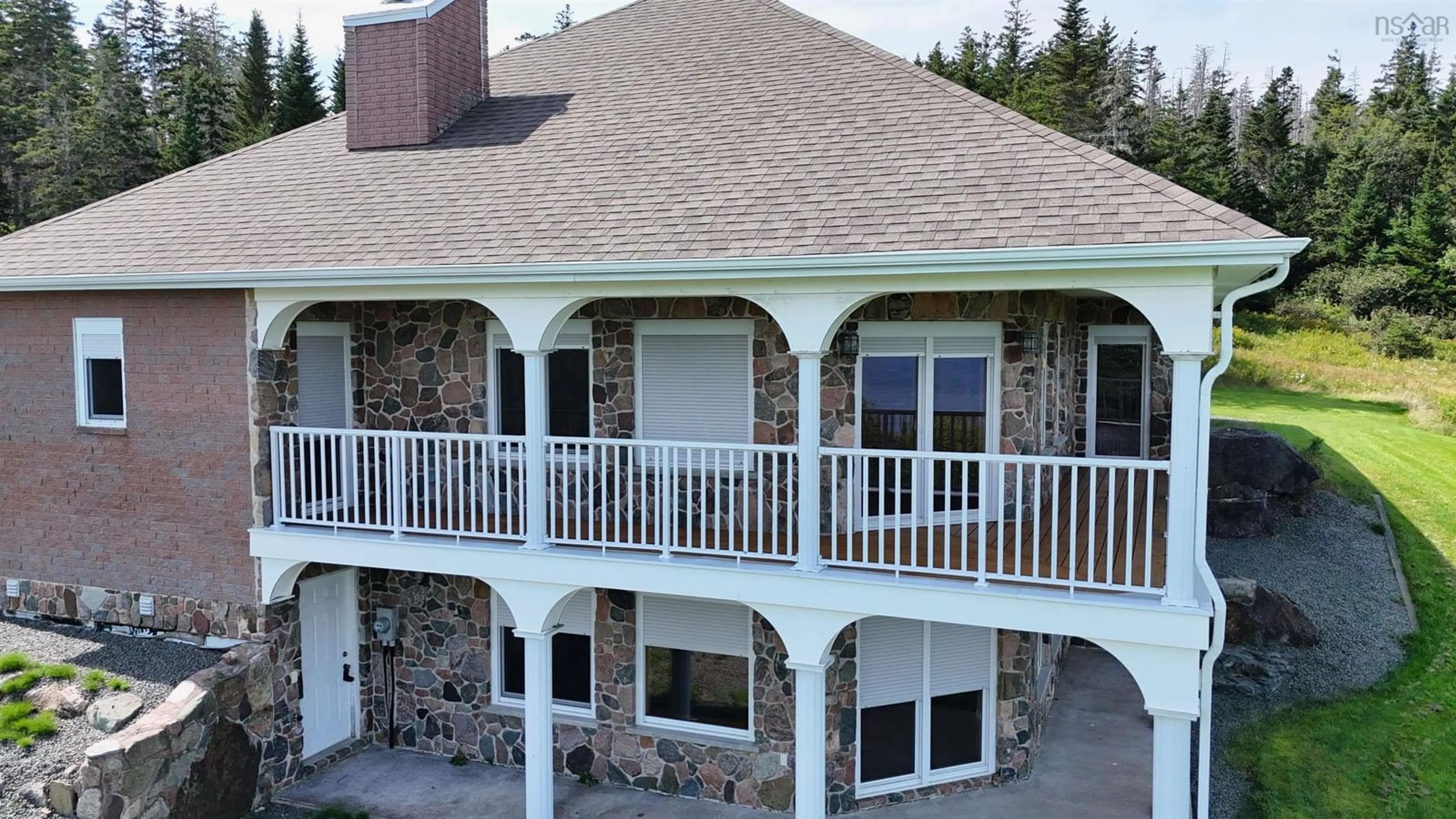 A pic from outside/outdoor area/front of a property/back of a property/a pic from drone, unknown for 6260 West Bay Rd, Roberta Nova Scotia B0E 3K0