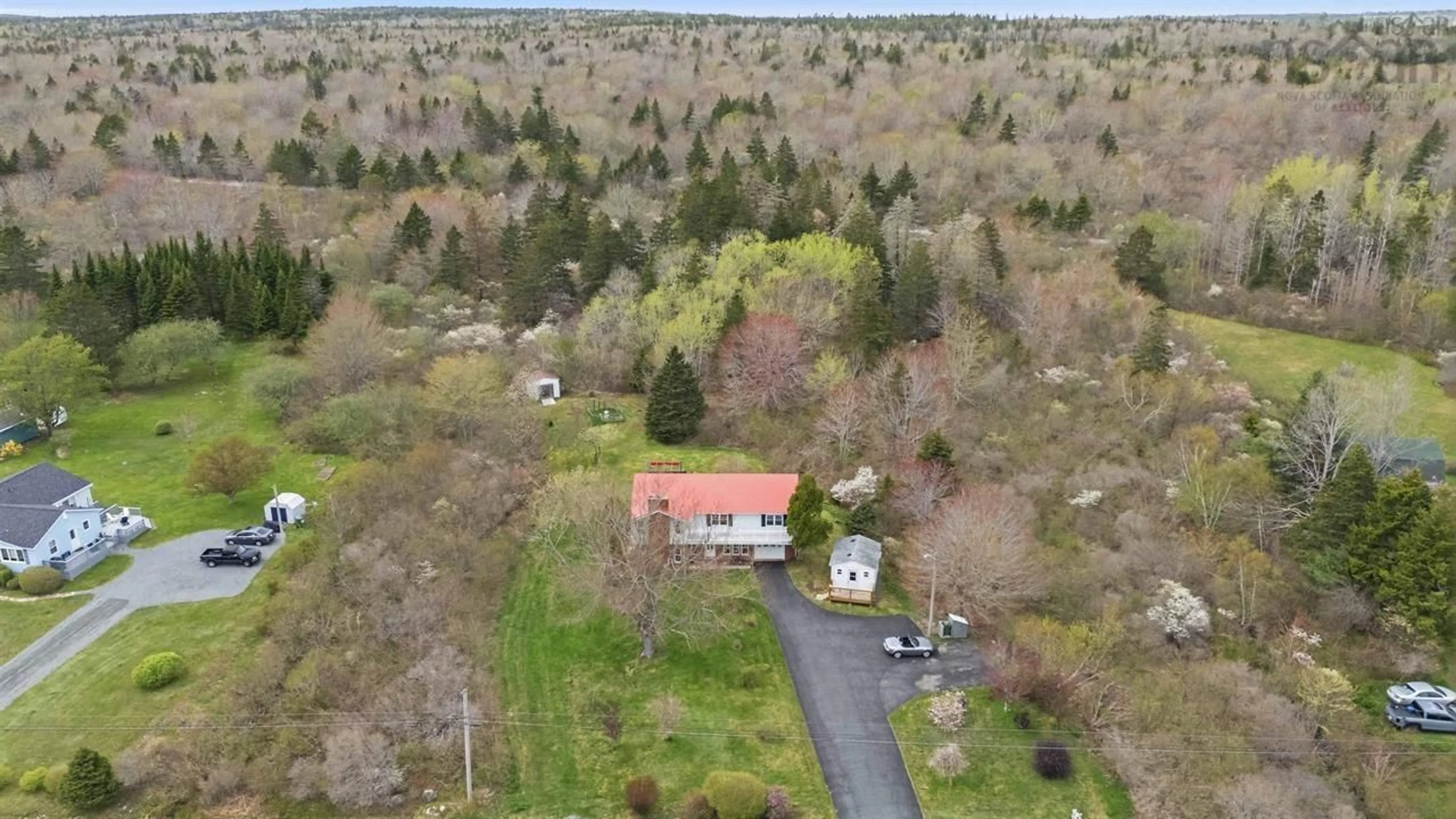 A pic from outside/outdoor area/front of a property/back of a property/a pic from drone, unknown for 6642 Highway 3 Hunts Point Ns Hwy, Hunts Point Nova Scotia B0T 1G0