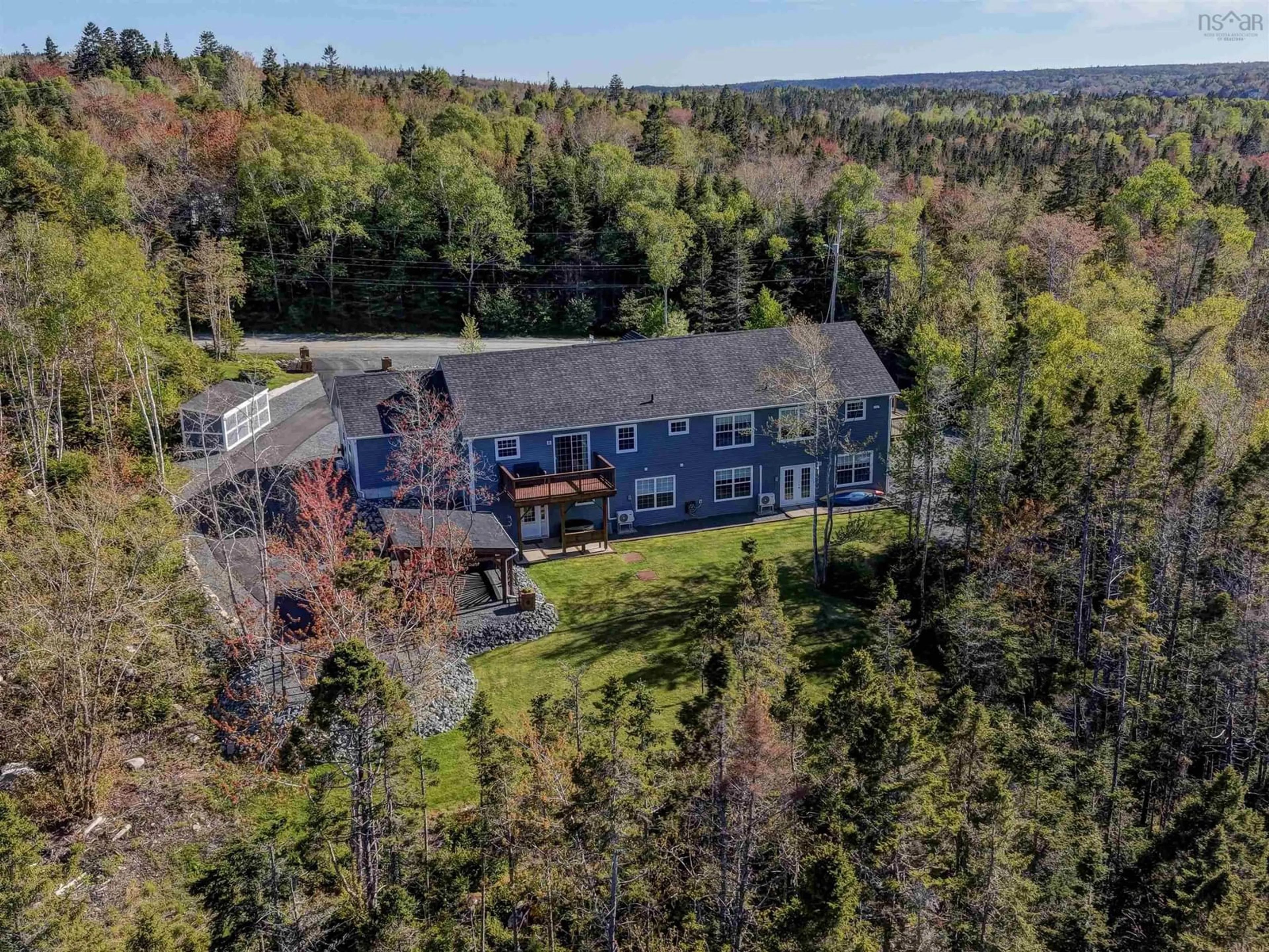 A pic from outside/outdoor area/front of a property/back of a property/a pic from drone, unknown for 27/29 Pioneer Hill, Whites Lake Nova Scotia B3T 1W7