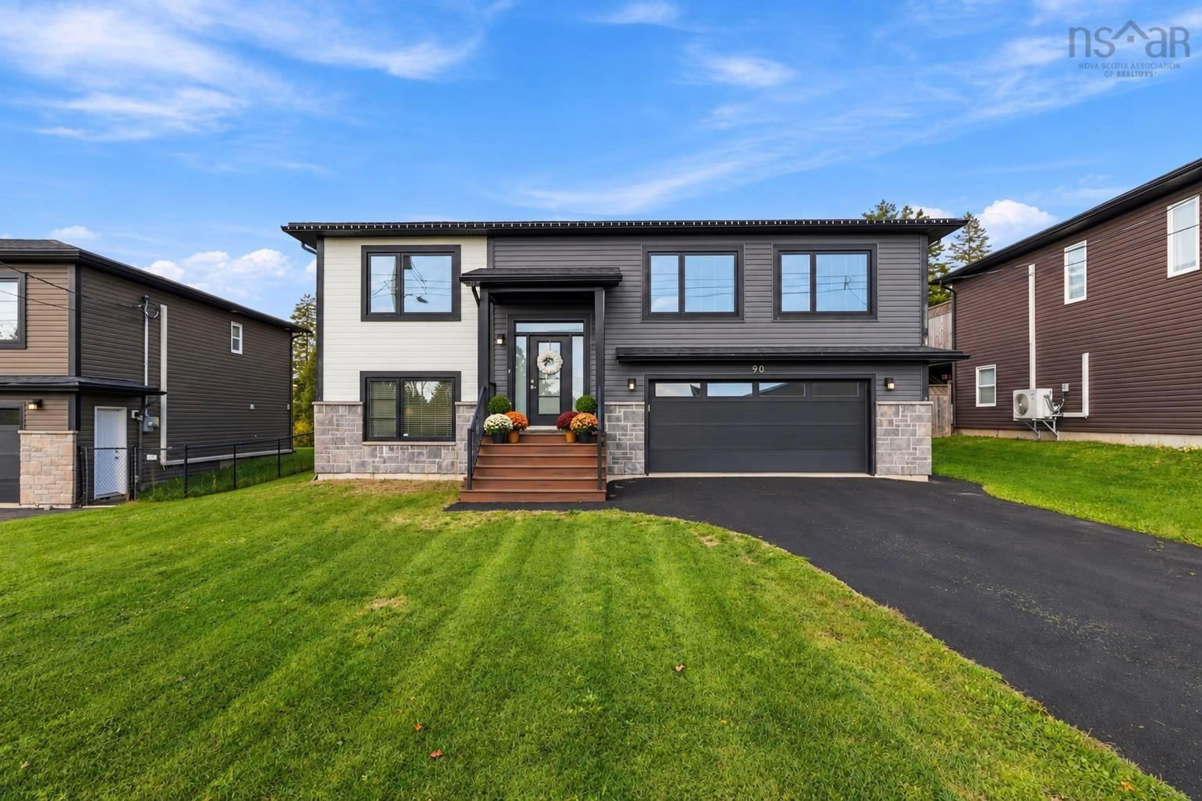 Home with vinyl exterior material, street for 90 Hamilton Dr, Middle Sackville Nova Scotia B4G 3P2