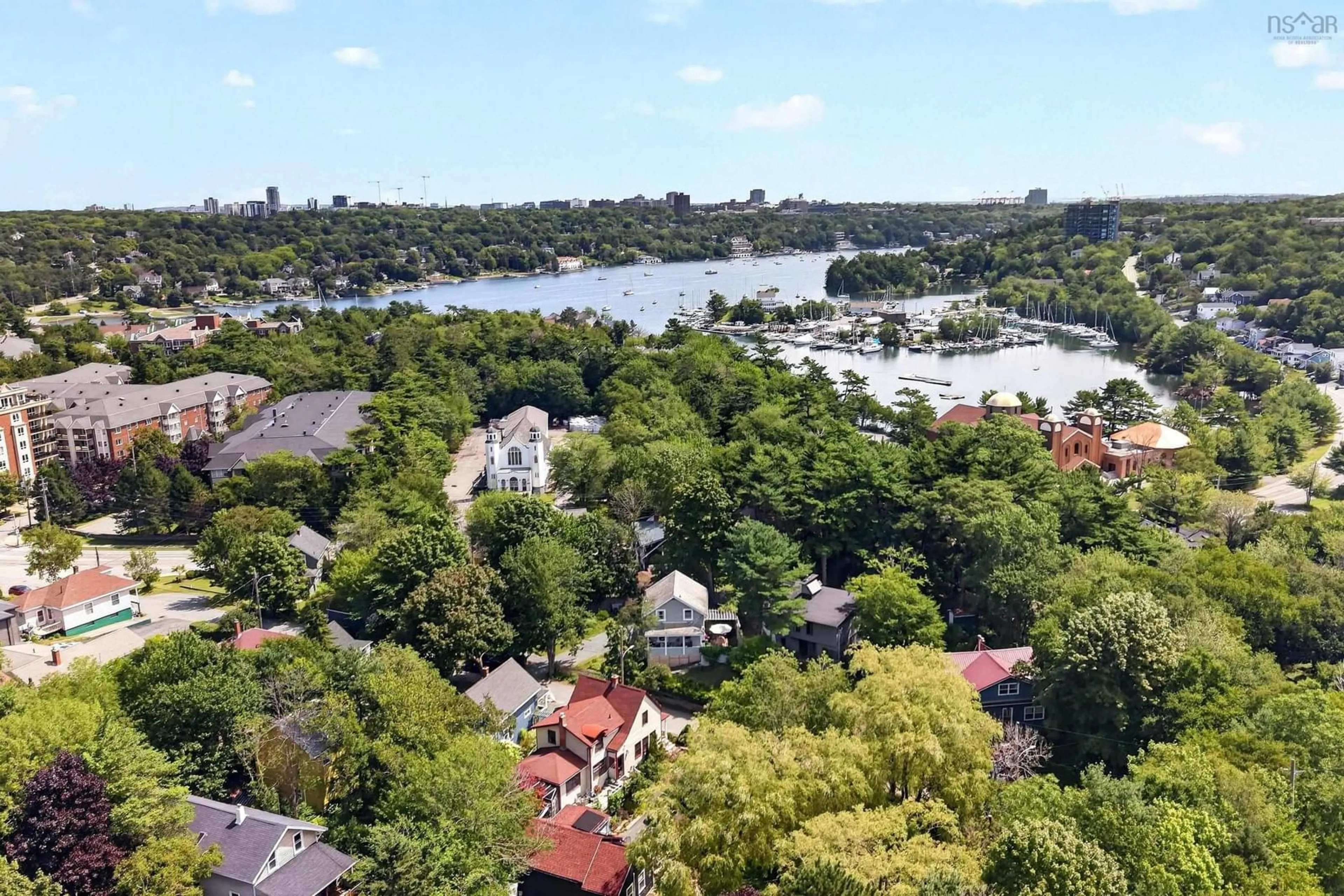 A pic from outside/outdoor area/front of a property/back of a property/a pic from drone, water/lake/river/ocean view for 10 Braeburn Rd, Halifax Nova Scotia B3N 1C2