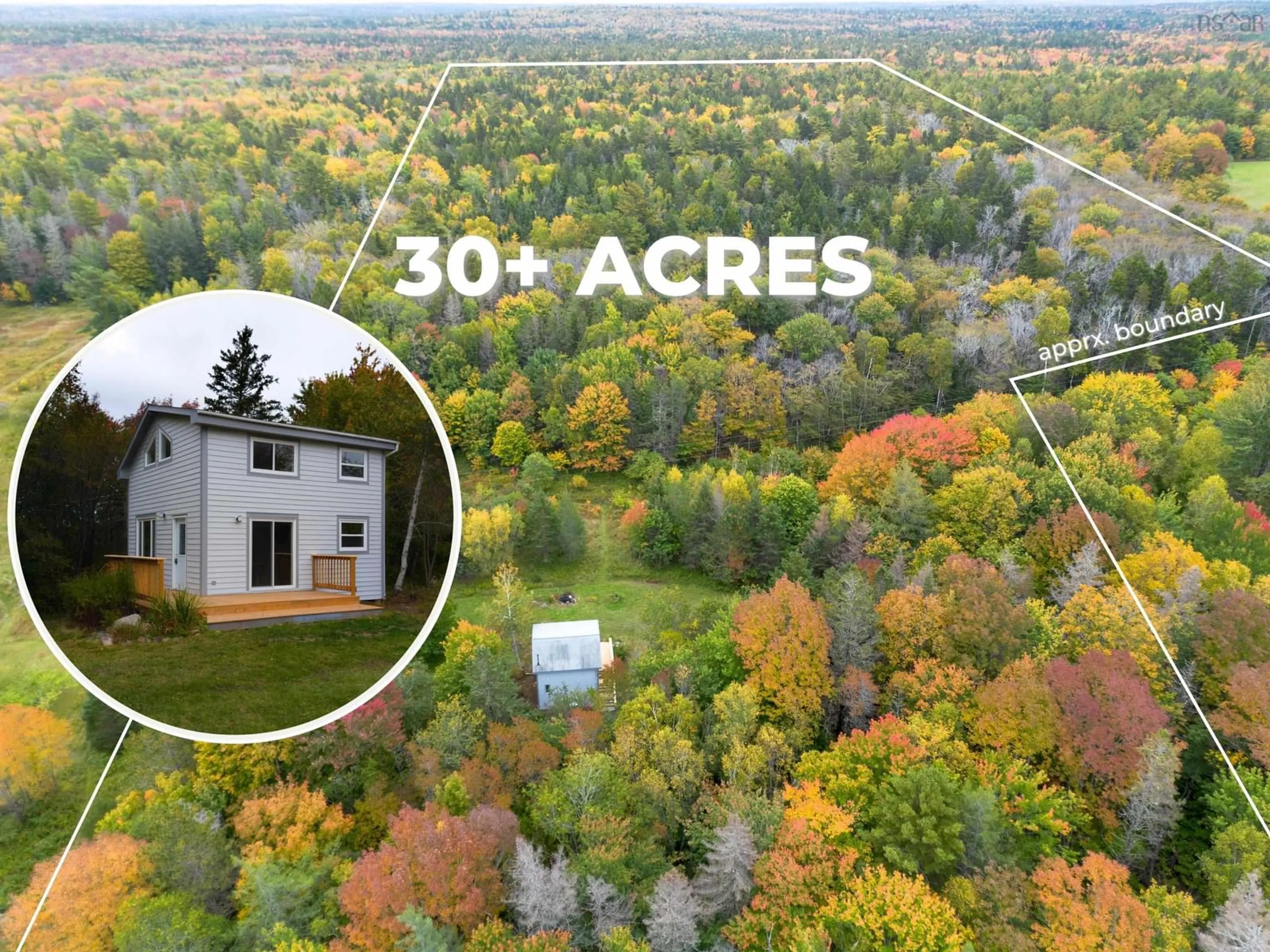 A pic from outside/outdoor area/front of a property/back of a property/a pic from drone, forest/trees view for 6220 Sissiboo Rd, Bear River Nova Scotia B0S 1B0