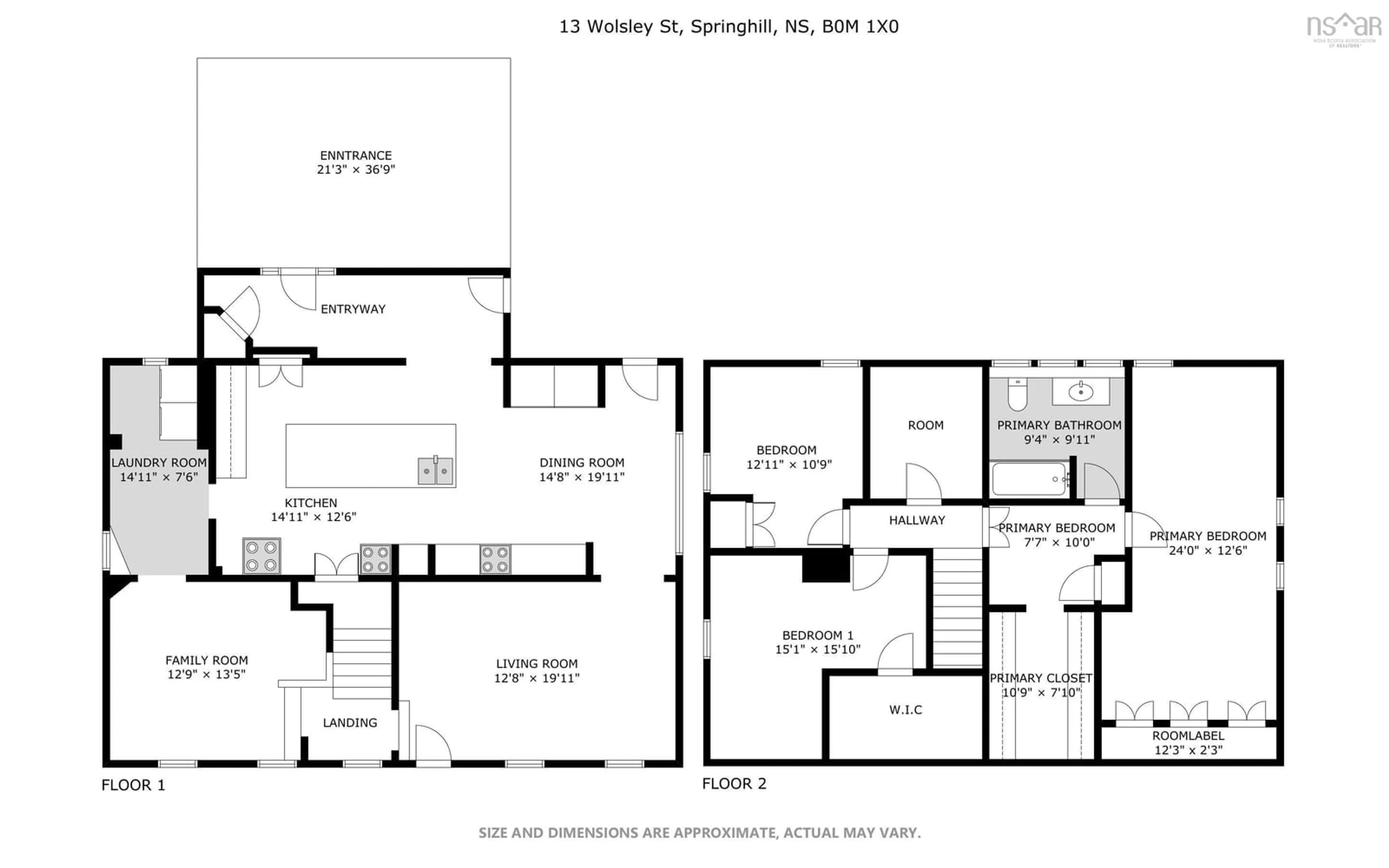 Floor plan for 13 Wolsley St, Springhill Nova Scotia B0M 1X0