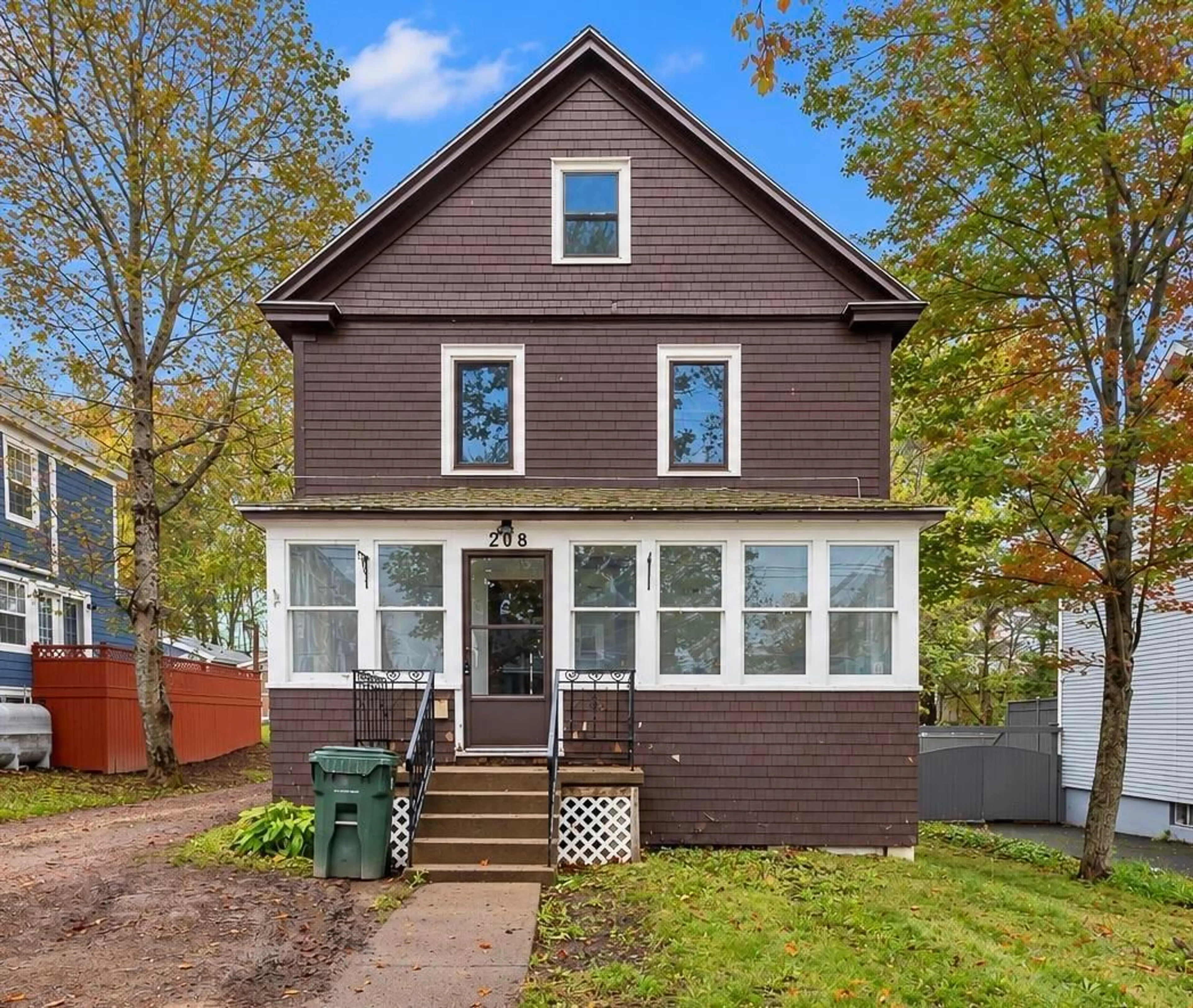 Home with vinyl exterior material, street for 208 Whitney Ave, Sydney Nova Scotia B1P 5A4