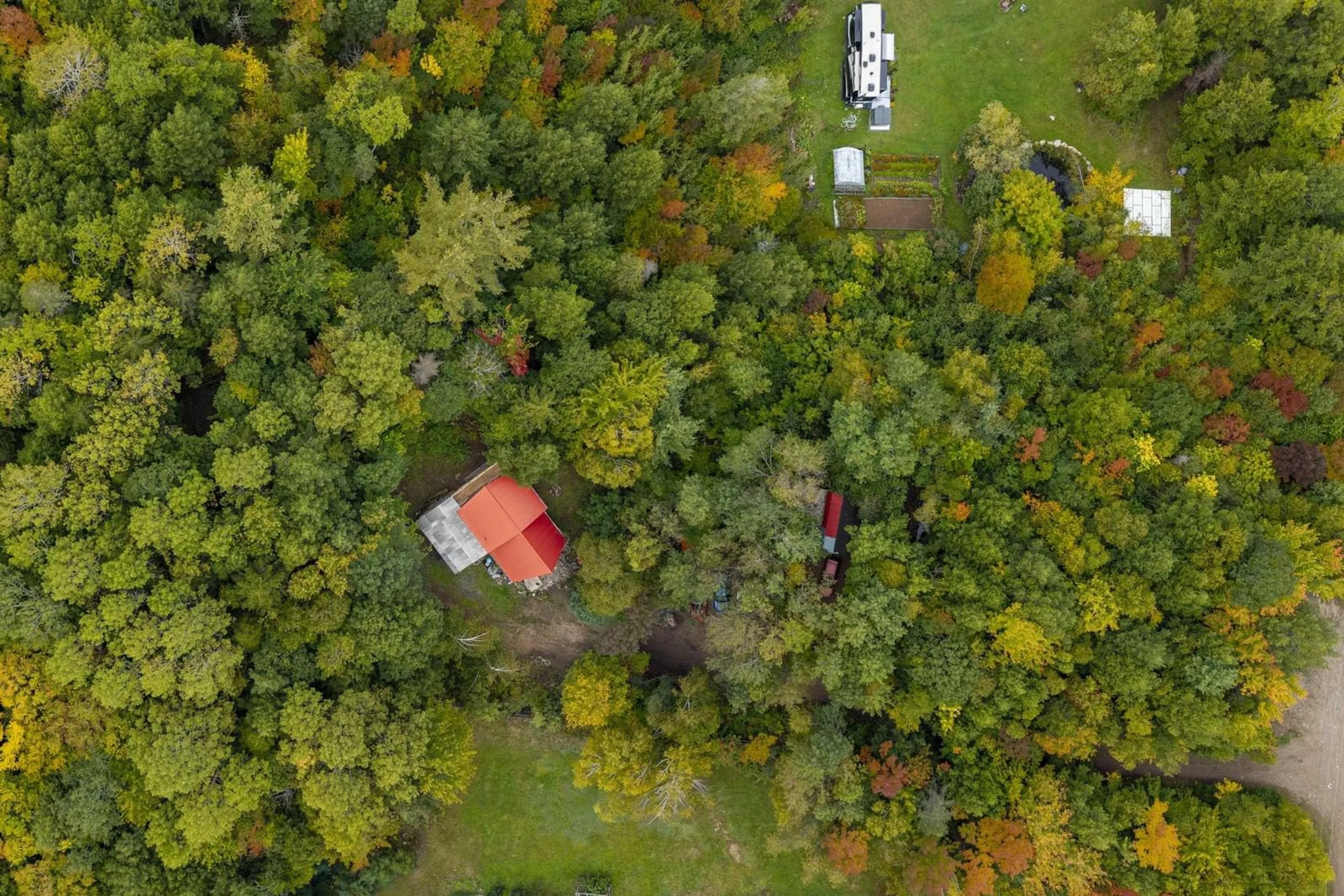 A pic from outside/outdoor area/front of a property/back of a property/a pic from drone, forest/trees view for 78 White Birch Lane, Windsor Forks Nova Scotia B0N 2T0