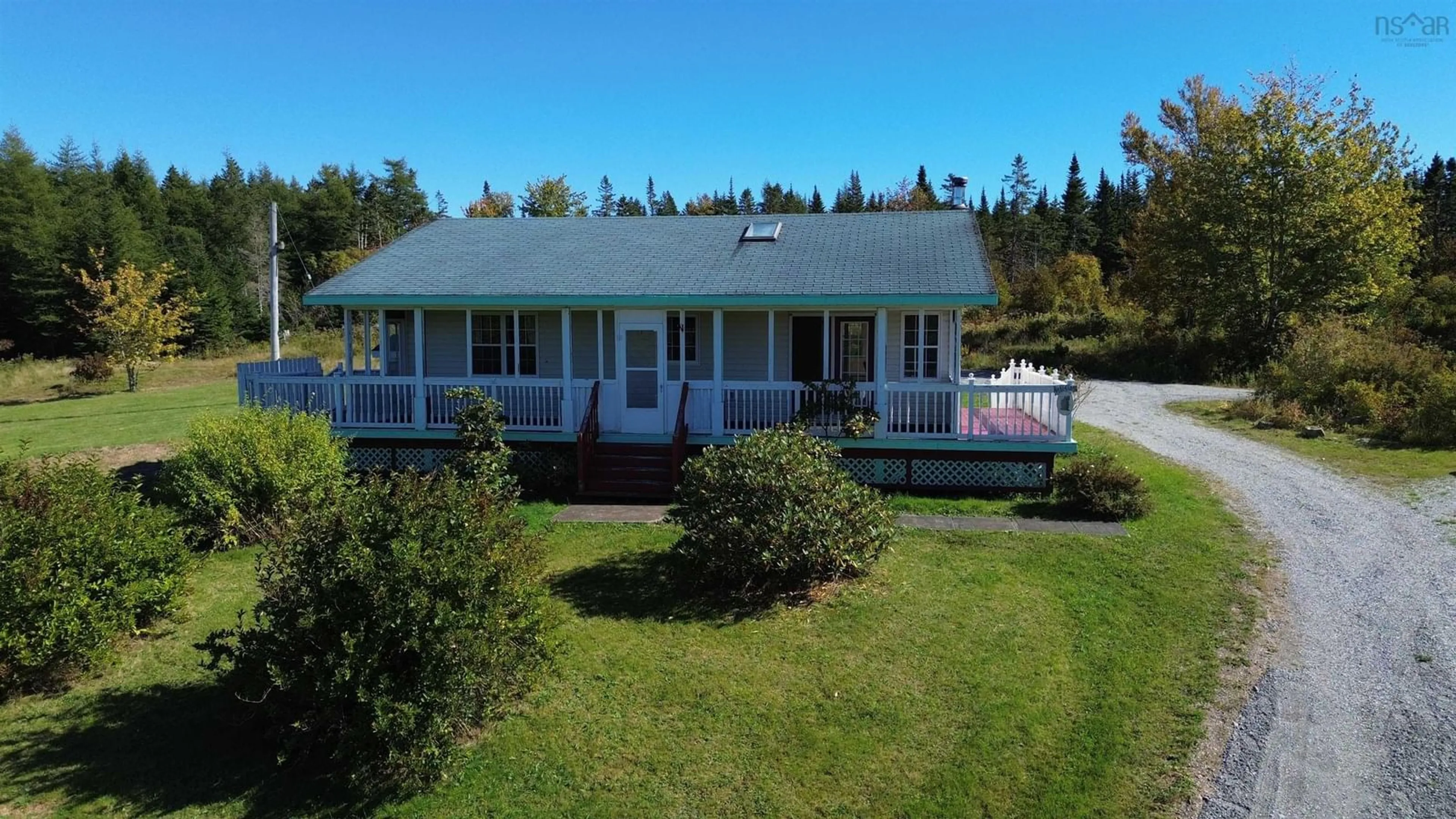 A pic from outside/outdoor area/front of a property/back of a property/a pic from drone, water/lake/river/ocean view for 290 Macvicar Road, Enon Nova Scotia B1J 1W5