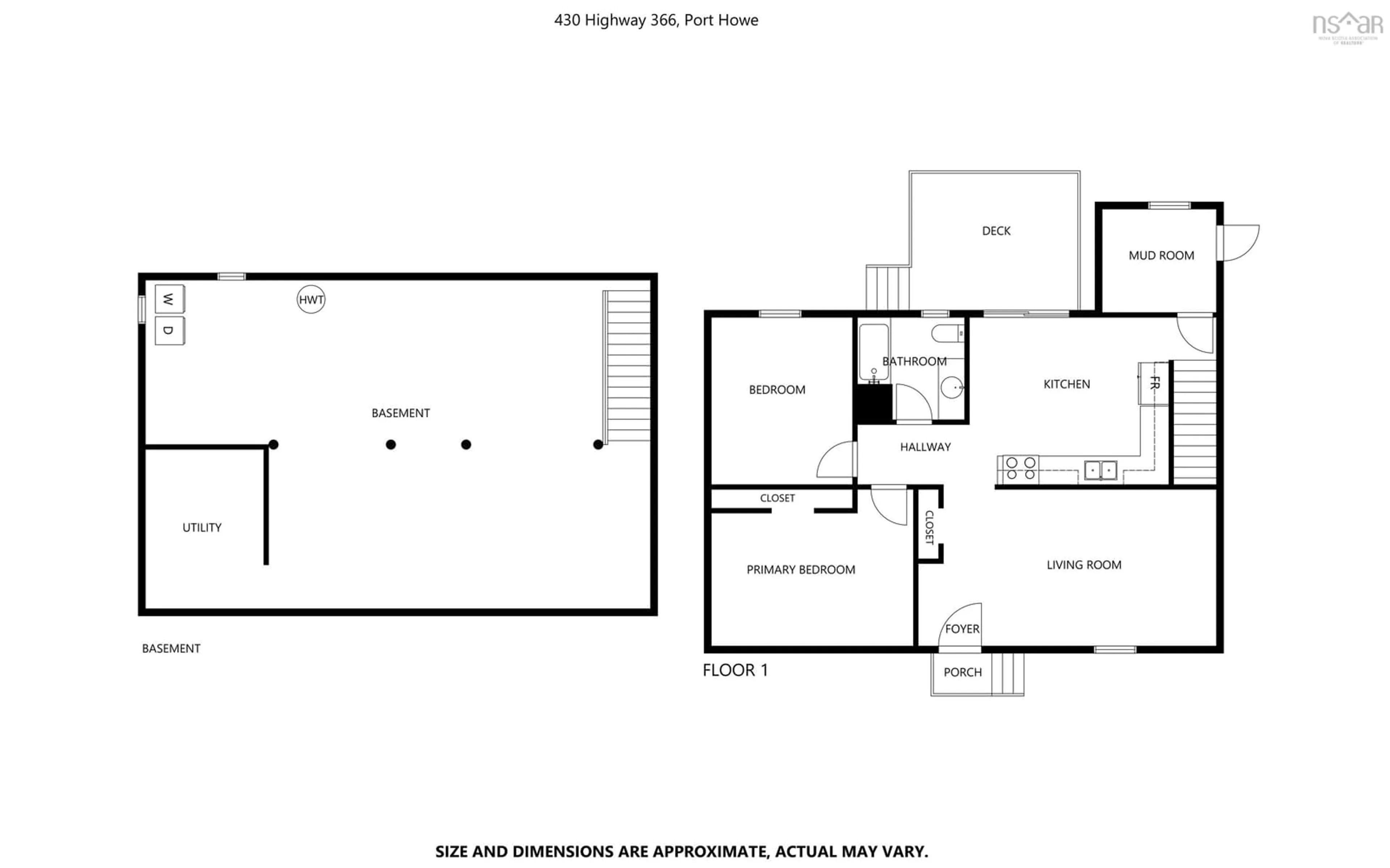 Floor plan for 9340 Highway 366, Port Howe Nova Scotia B0K 1K0