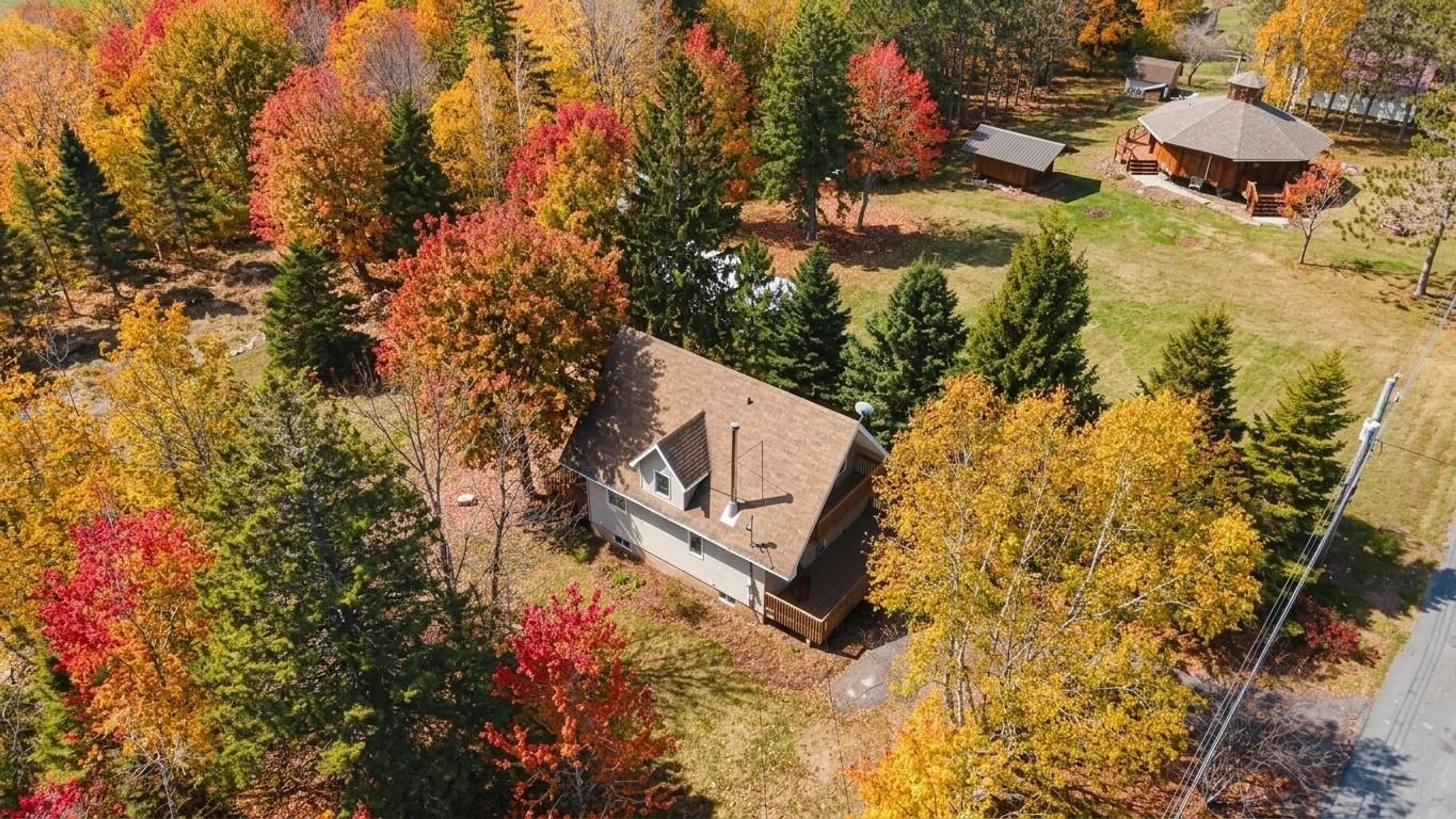 A pic from outside/outdoor area/front of a property/back of a property/a pic from drone, forest/trees view for 24 Mitchell Island Loop, Linden Nova Scotia B0K 1K0