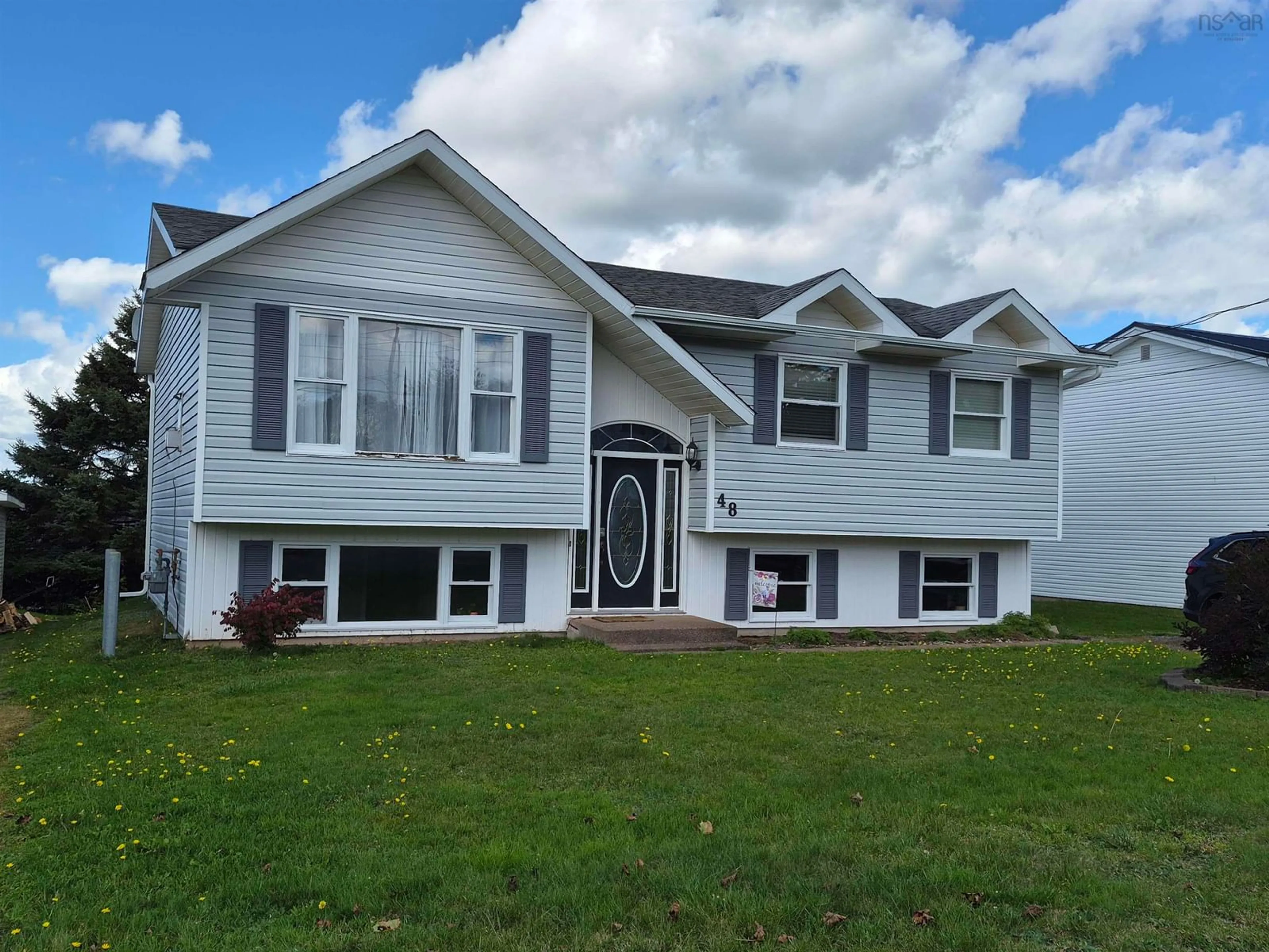 Home with vinyl exterior material, street for 48 Townshend Ave, Amherst Nova Scotia B4N 4N6