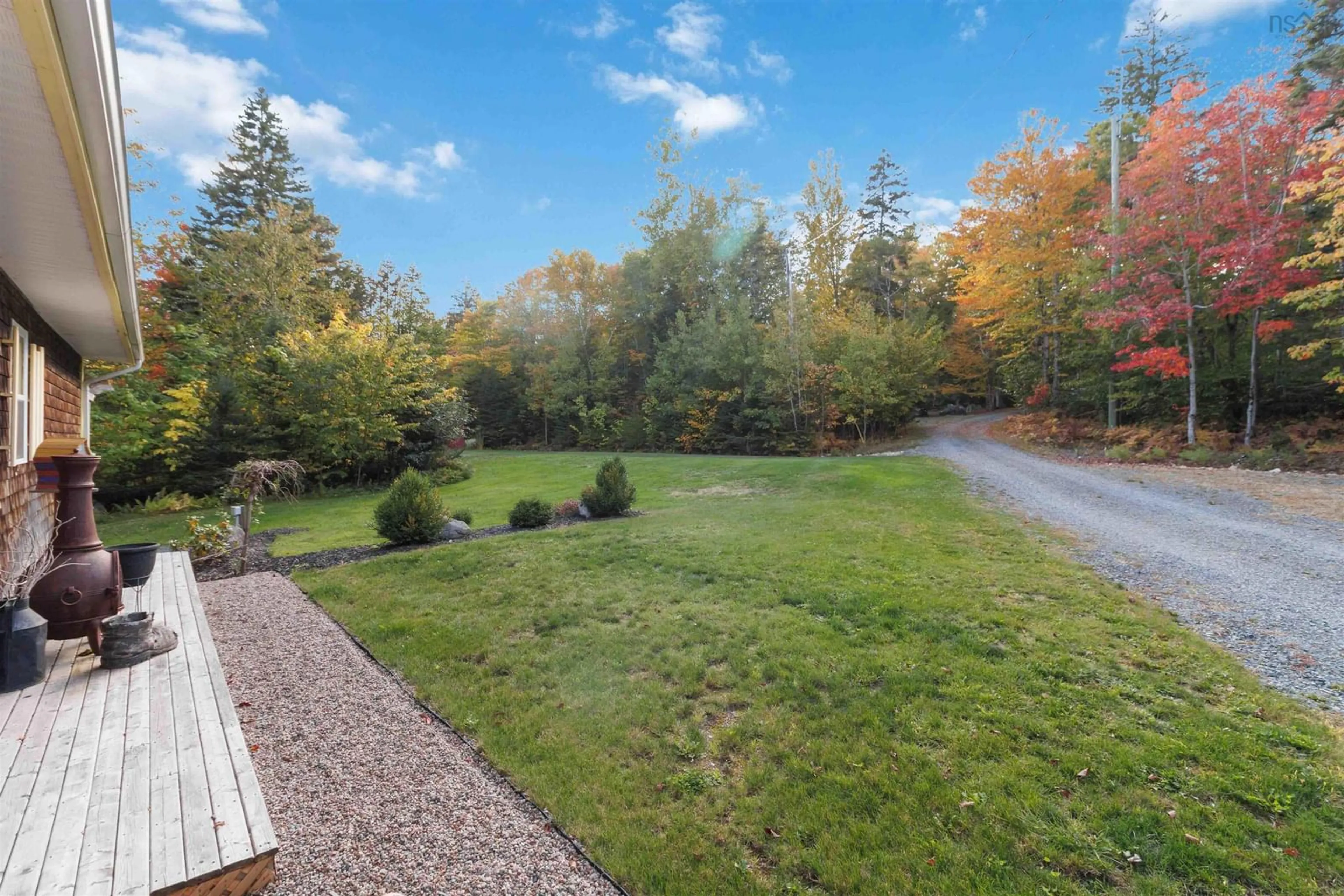 Patio, forest/trees view for 484 Gilberts Lane, Maplewood Nova Scotia B0R 1A0