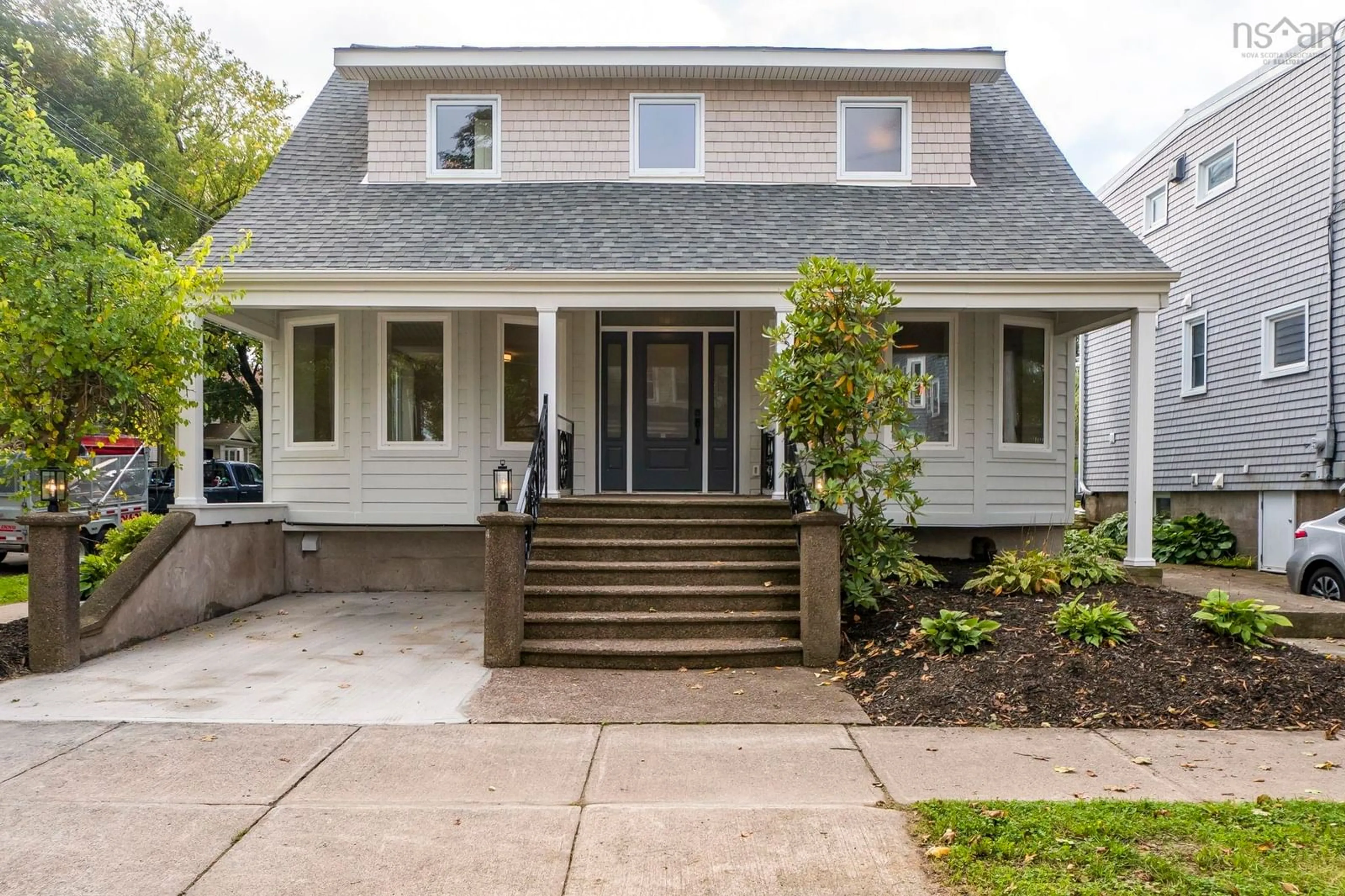 Home with vinyl exterior material, street for 6214 Shirley St, Halifax Nova Scotia B3H 2N5