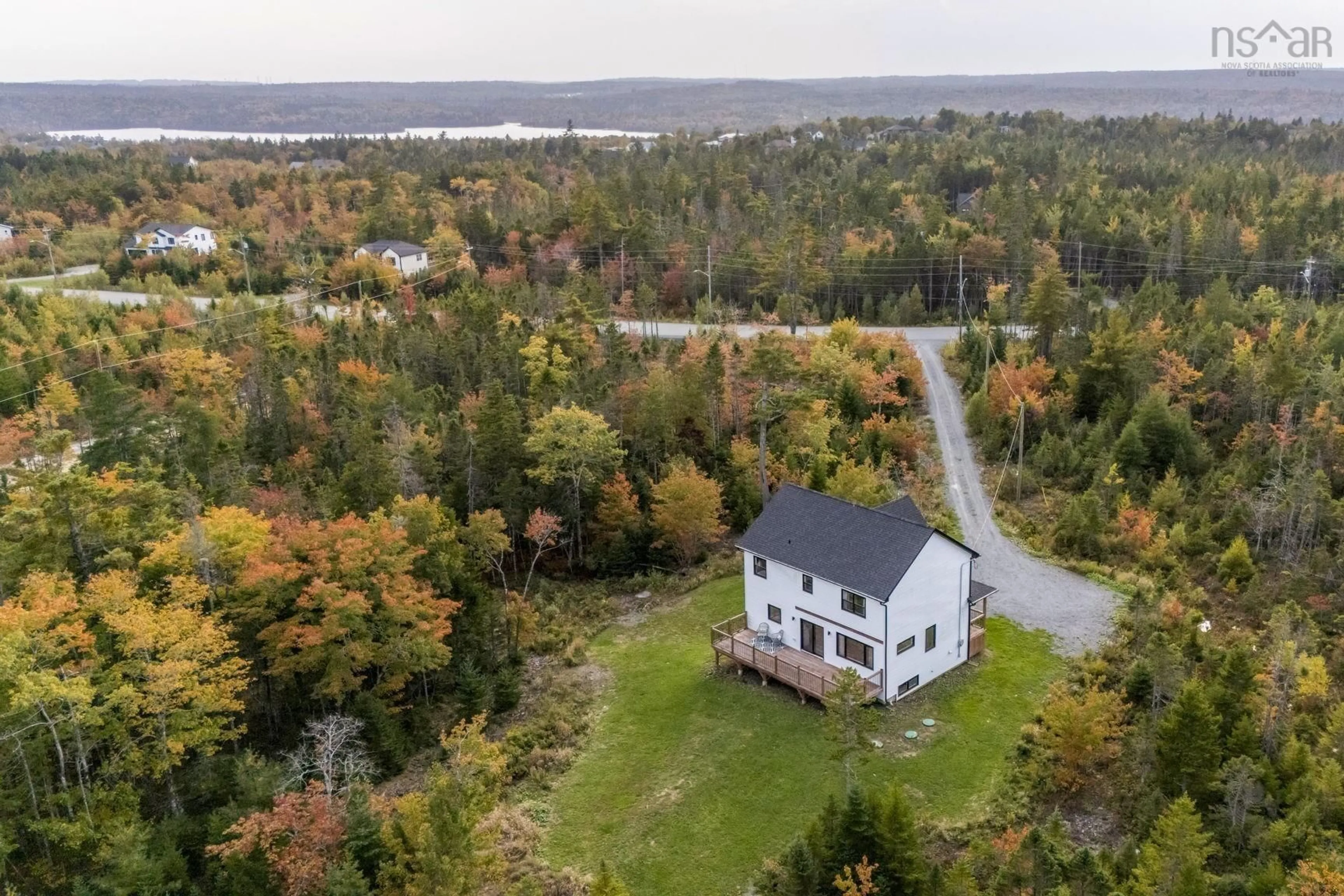 A pic from outside/outdoor area/front of a property/back of a property/a pic from drone, water/lake/river/ocean view for 511 Midnight Run, Middle Sackville Nova Scotia B4E 0R3