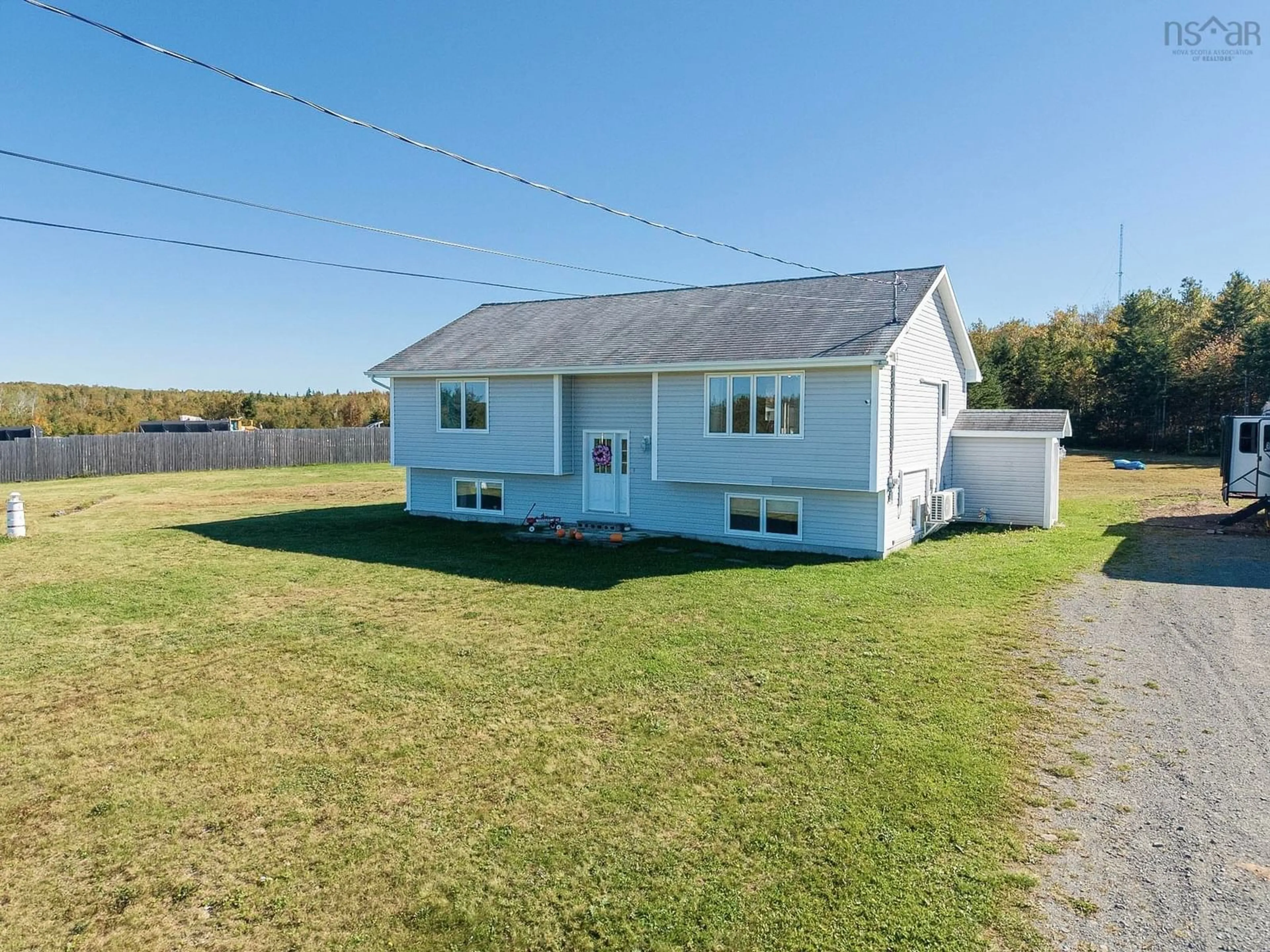 A pic from outside/outdoor area/front of a property/back of a property/a pic from drone, water/lake/river/ocean view for 176 Armada Dr, Victoria Mines Nova Scotia B1N 3J4